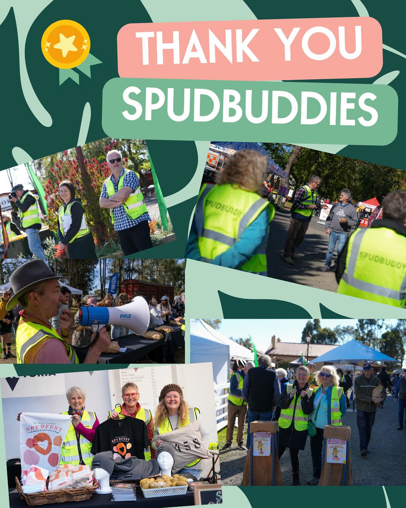 🌟 National Volunteers Week Shoutout!
We’re raising a big spud-tacular cheer for our incredible Spudbuddies – the heart and soul of The Great Trentham Spudfest 2025! 🥔💛
With a crew of around 40 dedicated Spudbuddies, these amazing volunteers rolled up their sleeves and brought the festival to life. From managing traffic flow and staffing the info and merchandise tents, to setting up (and packing down!) the entire event, running the buzzing Kids Zone, and cheering on the action at the Spud Olympics, their hard work and infectious enthusiasm made the magic happen across every corner of Spudfest.
👏 Special thanks to our amazing Volunteer Committee – the powerhouse behind the planning! From vendor applications to program co-ordination, to Spudbuddy wrangling and Square terminal troubleshooting, this dedicated team worked tirelessly behind the scenes all year to make sure every moment over the weekend ran smoothly. Your energy and passion was the glue that held the whole event together.
To every Spudbuddy who gave their time, energy, and heart – thank you. The success of the weekend wouldn’t have been possible without you and we are so proud to have such a generous, community-driven and potato-loving crew.
📸 @itsnaturalight #nationalvolunteersweek #trenthamspudfest2025 #ThankYouSpudbuddies #VolunteerCommitteeRocks #TrenthamPride #SpudtacularTeamwork #HeartOfTheFestival 🥔🎉