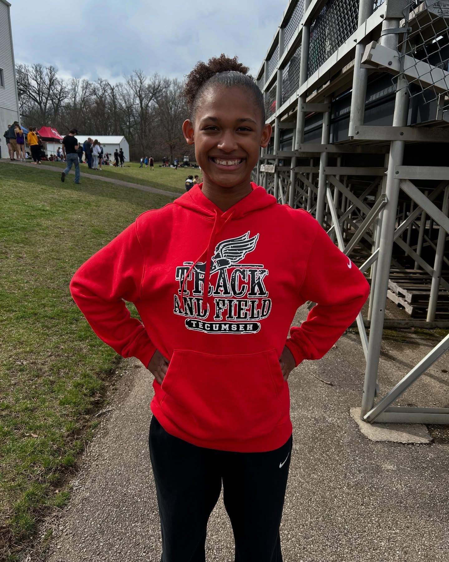 From her 1st track meet to the last: this has been a really fun year. .04 away from regionals was a disappointment for her - but as a freshman? Not too shabby. What a pleasure it is to watch her shine.
