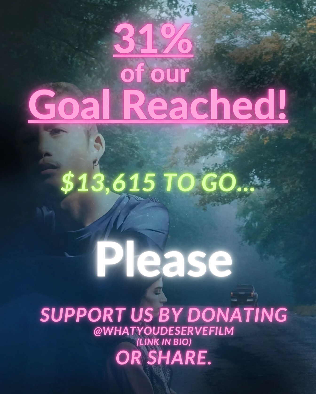 With your help we accomplished our week 1 goal. Thank you so much!
But making this story into a proper film will require us to push further. We need a $13615 more to make this film.
“What You Deserve” is a conversation starter, and that’s precisely what we need if we stand a chance of bringing recovery to those survivors of sexual violence.
Help me with this, please. Donate, share if that’s not in the cards at the moment. We need to cast a wider net to get this film made.
Truly, thank you for your eyeballs on this.
#WhatYouDeserveFilm #seedandspark #supportindiefilm #lgbtqstories #endshamewithstory
#LGBTQYouth #SurvivorVoices #EndSexualViolence #BelieveSurvivors #SupportSurvivors #LGBTQSurvivors #YouthSurvivors #IndieFilmFundraiser #FilmForChange #CrowdfundForJustice #StoriesThatMatter #QueerVoicesOnScreen #LGBTQCommunity #ConsentMatters #BreakTheSilence #JusticeForSurvivors #StopSexualAssault #HealingThroughArt #ArtForSurvivors #FromPainToPower #ResilienceThroughStory