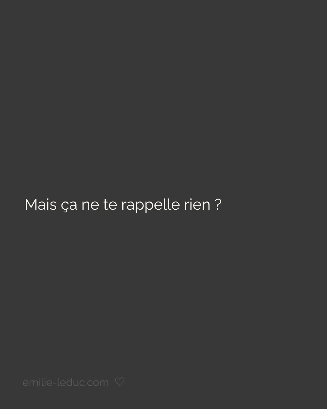 Je rencontre C. en 2021 et le contact passe bien. On prend un verre, il est sympa, drôle, smart, et super gentil. À la fin du date, il propose naturellement qu’on se revoit. Pour ce 2e rdv, il prend les devants, choisi l’endroit etc.
Jusqu’ici, C. semble savoir ce qu’il veut et ça fait du bien.
Mais très vite, je sens que tout ce que je dis est parole d’évangile. Qu’il commence à mettre ses besoins de côté pour coller aux miens. Je le sens perdre de son charme à mesure qu’il tente de me plaire en effaçant subtilement mais sûrement qui il est.
Je prends mes distances, il le ressent et essaye de coller à l’image qu’il croit que j’attends. Je suis refroidie, je quitte la relation avec toutes les questions que j’ai mises dans le post.
Aujourd’hui, je comprends que j’avais besoin de quelqu’un avec un minimum de sécurité intérieure.
Sauf que ça, ça ne se force pas.
LA SÉCURITÉ INTERIEURE NE PEUT SE FEINDRE.
Tu peux porter tous les masques que tu veux, celui de la sérénité intérieure, de la sécurité, de la confiance et de l’estime de soi ne peut se maquiller.
La preuve, toi non plus tu n’es pas dupe.
2 ans plus tard, quand j’ai rencontré mon chéri, il était profondément gentil et attentionné. Mais il avait surtout quelque chose que beaucoup d’autres hommes n’avaient pas et que j’arrivais pas à expliquer.
Mais c’était bien ça. Ce qui m’attirait plus que tout chez lui, c’était sa sécurité propre, sa sérénité intérieure.
Si cela n’est pas présent chez ton/ta partenaire, c’est normal que ça crée un malaise.
Tu es bien placée pour savoir que partager ta vie avec une personne qui en fait trop pour être aimée et validée, c’est épuisant et pas très sexy…
———————————————————————————
Je suis Emilie, thérapeute & coach diplômée spécialisée dans la dépendance affective.
J’aide les femmes qui souffrent de schémas toxiques répétitifs à aimer sereinement et librement, sans plus jamais s’oublier.
#dependanceaffective #manipulation#relationtoxique#addiction#dependance#blessuredabandon#rupture#couple#hypersensibilité#hypersensibles#abandon#perversnarcissique#depression#blessuredelame#amourdesoi#tinder#rencontre#angoisse#solitude#lovecoach#pn#amourdesoi