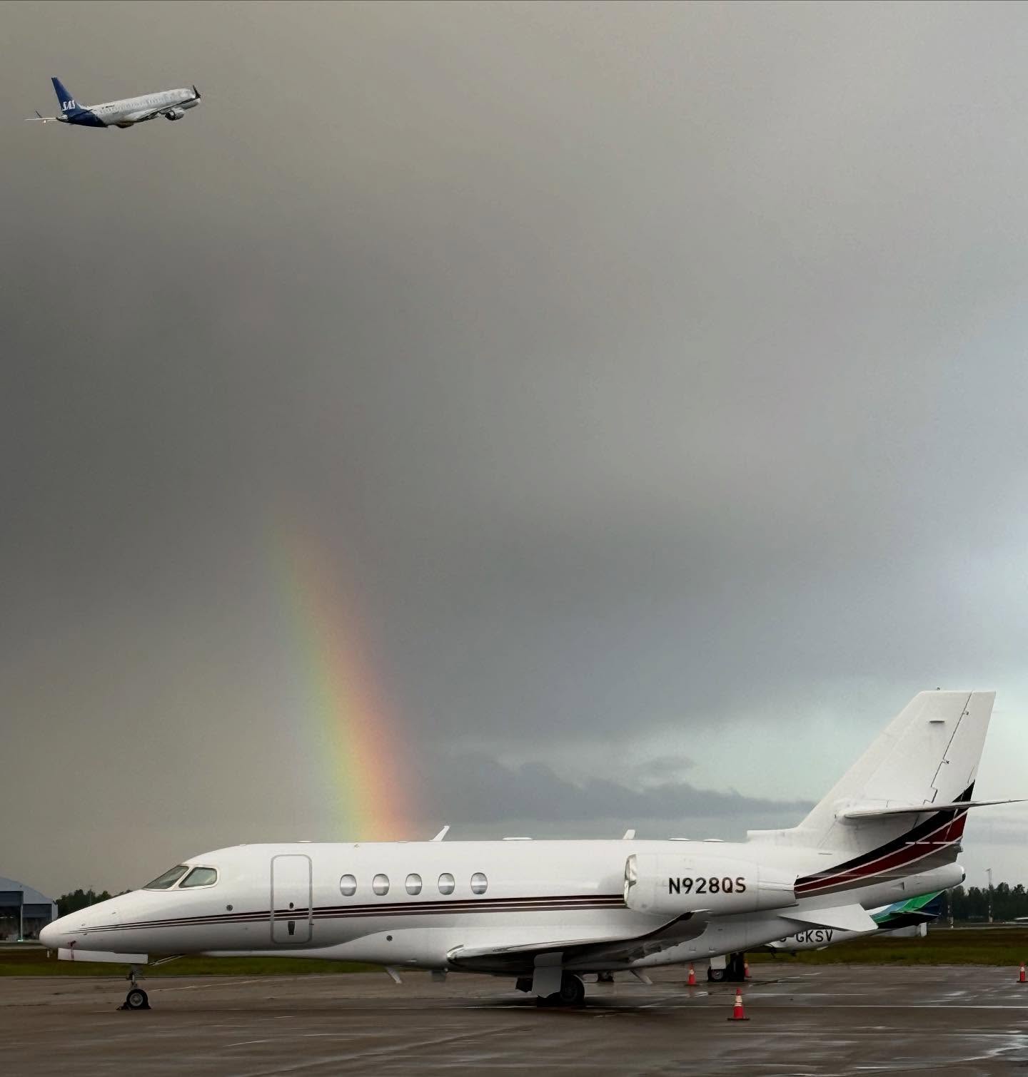 Do you always find a private jet under the rainbow?