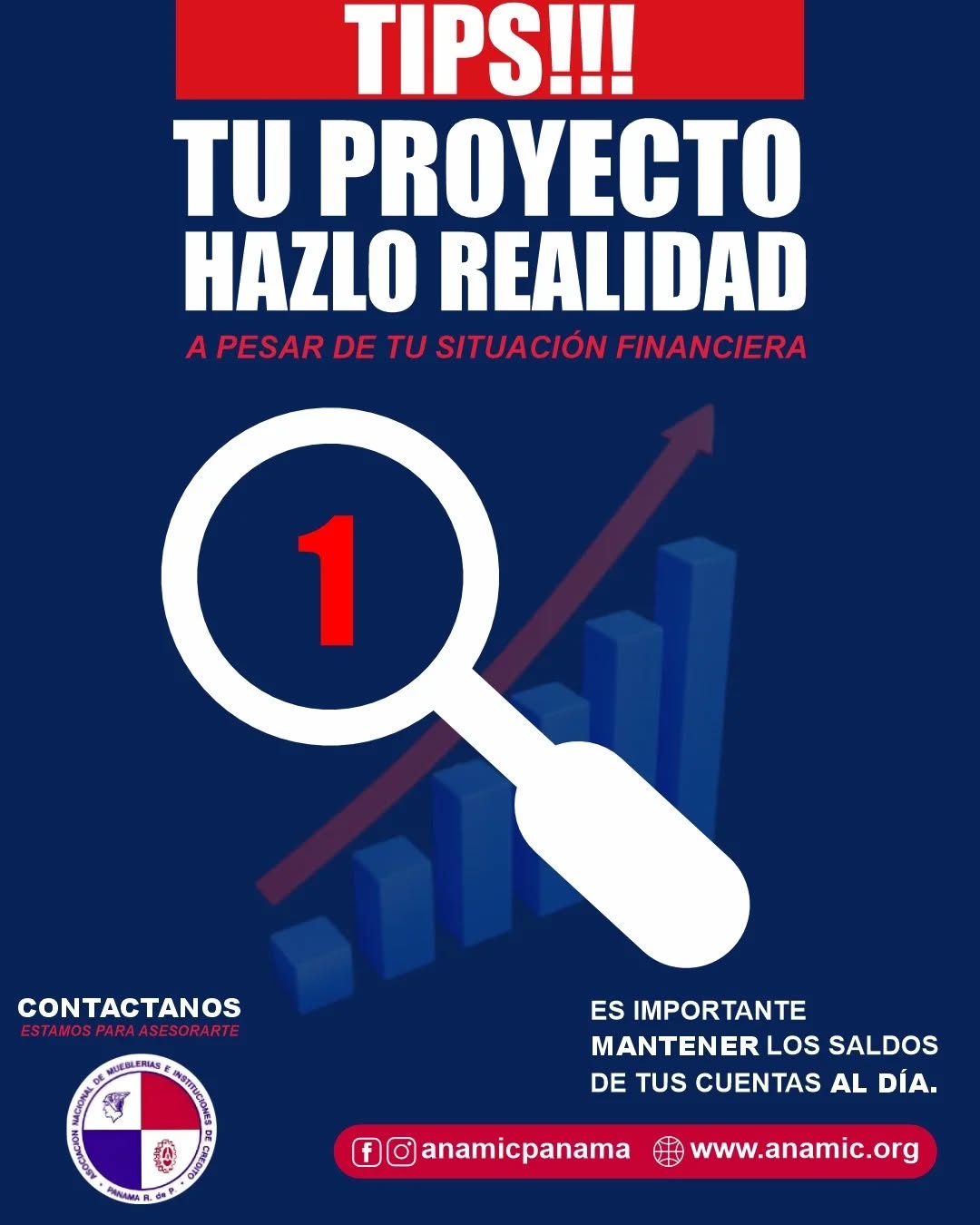 💡 ¡Haz realidad tu proyecto!
No dejes que tu situación financiera te detenga.
Mantener tus cuentas al día es clave para avanzar.
✅ Organiza tus finanzas
✅ Toma decisiones inteligentes
📢 ¡Estamos aquí para ayudarte con asesoría experta!
📲 Síguenos en Instagram y Facebook: @anamicpanama
🌐 Más info en: www.anamic.org
#FinanzasInteligentes #HazloPosible #AsesoríaFinanciera #AnamicPanama
