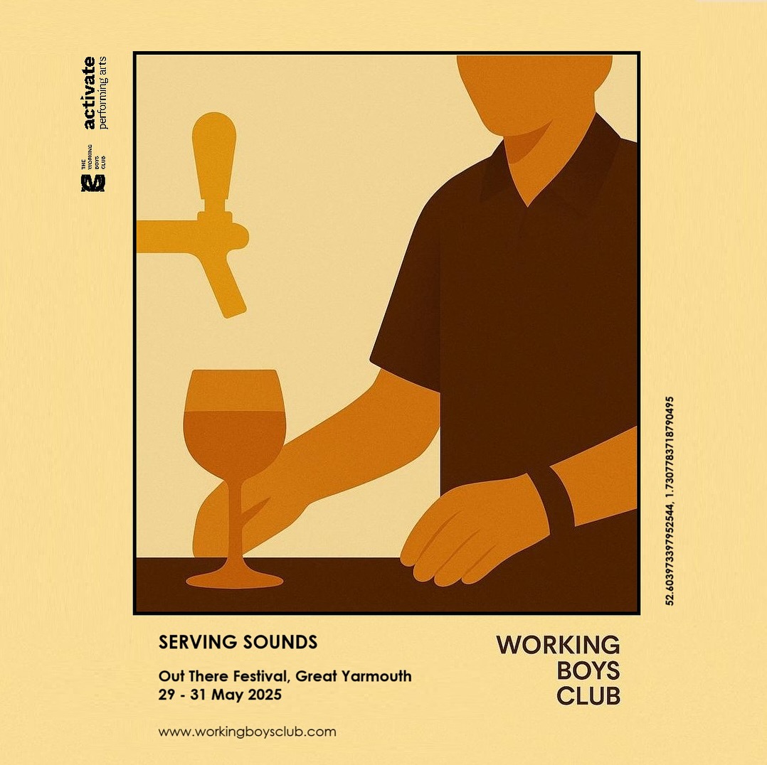 This week — Serving Sounds heads back to Great Yarmouth.
Three years since we were last at Out There Festival, and we’ve been waiting to return.
This week — Serving Sounds returns to Great Yarmouth. Three years since our last time at Out There Festival, and we’re back with the bar that serves bass, not beer.
Join the Working Boys Club and step into the spotlight. For three minutes, you’re the headline act — dropping beats that’ll get the whole of Great Yarmouth bouncing.
One drink = one sound.
Grab a pint, build a bassline.
Bring your friends, make a track.
Let’s make some noise.
#ServingSounds #WorkingBoysClub #OutThereFestival #GreatYarmouth #outdoorarts