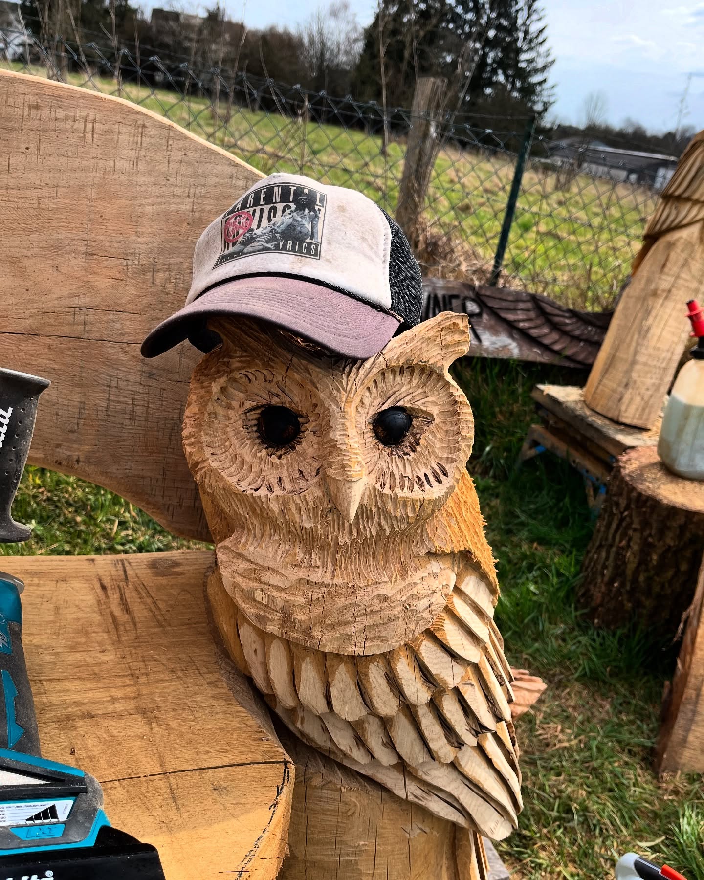 Wer kennt sie nicht die Trucker-Eule sie wünscht nen schönen Mittwoch und wacht über alle Männer am morgigen Feiertag…
Who doesn’t know her the trucker owl she wishes a nice Wednesday and watches over all men on tomorrow’s holiday... #männer #eule #owl #carvingwood #woodcarving #carvings #saburrtoothtools #saburrtooth #stihl #kettensägenkunst #holzkunst #art #holzmachtglücklich #dreams #dekoration #garden #inspiration #handmade #handmadewithlove #schnitzen #kettensägenschnitzen #chainsawcarving #chainsawcarver #carving #woodsculptureartists #woodart #holzkunst #gardeninspiration #decoration #holzskulptur