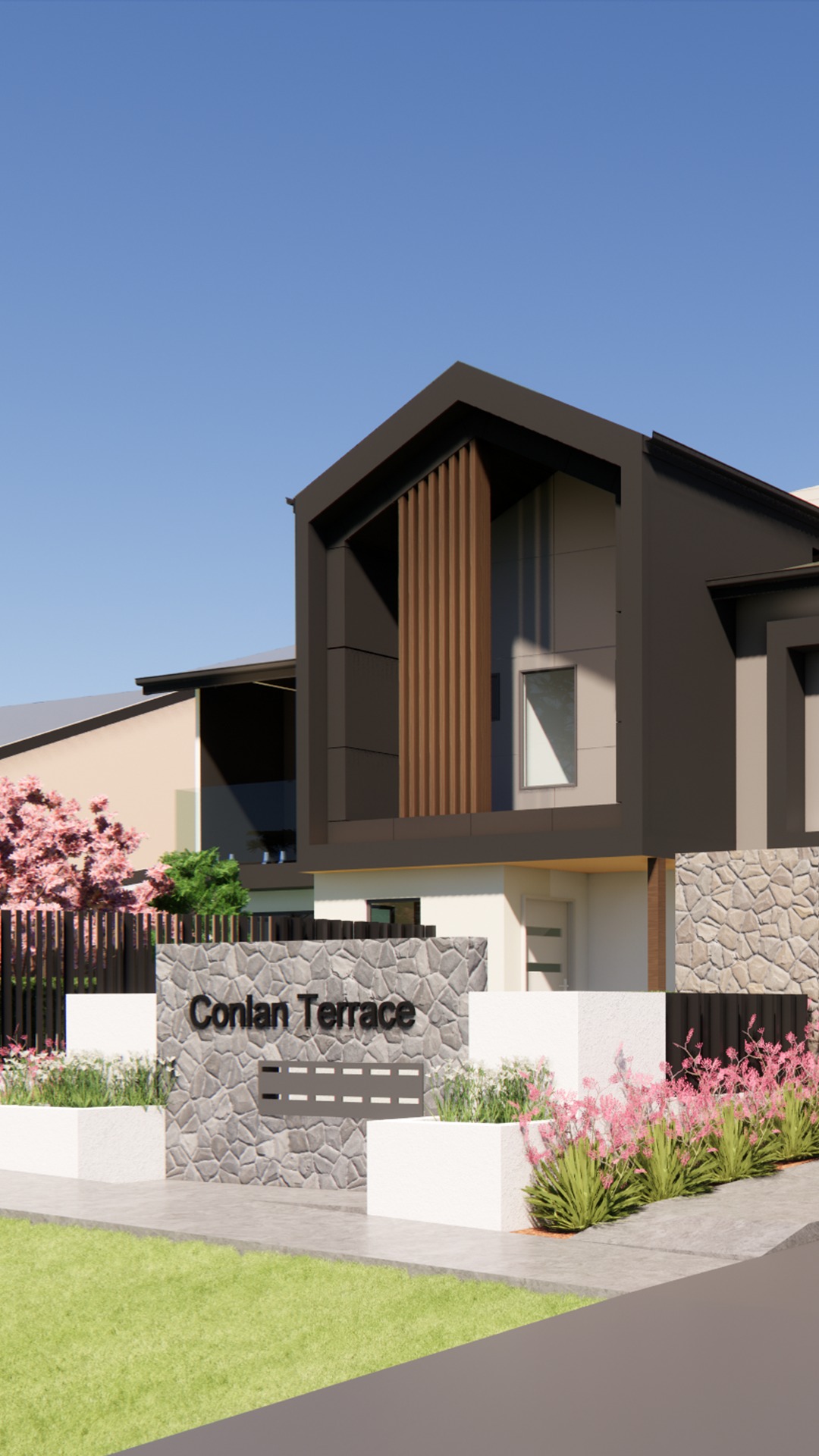 Inspired by clean urban lines and layered natural textures, these contemporary townhouses on Nicholson street balance privacy, community, and visual interest through a rhythmic façade and thoughtful landscaping. Thinking about a smart, stylish multi-unit project—or your own dream home? Let’s design something that stands out and fits in.