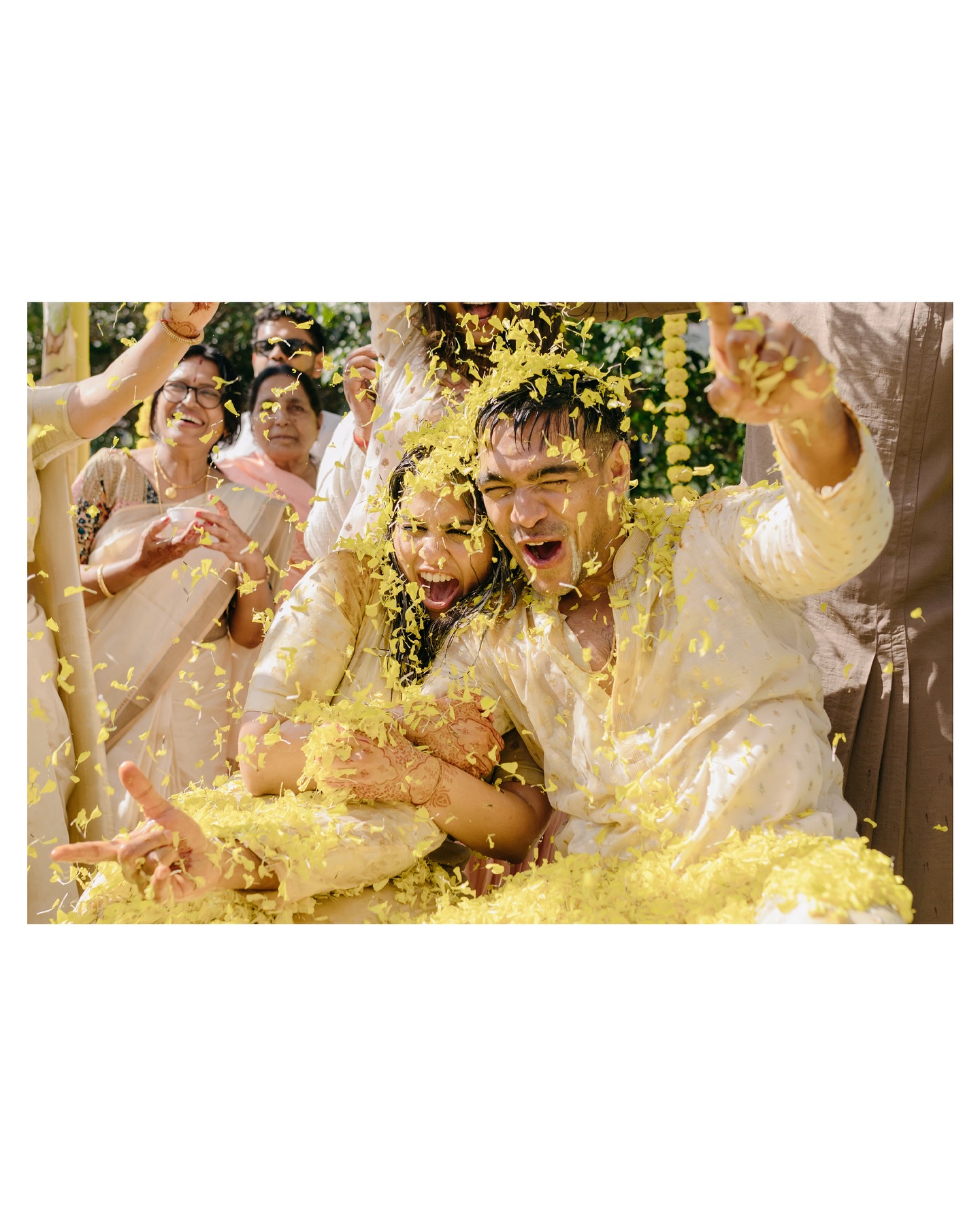 Ria and Kartik’s haldi in Lonavala was such a happy, fun-filled celebration! Surrounded by their closest friends and family, the whole vibe was full of laughter, love, and sunshine.
Yellow petals flew everywhere as everyone joined in, showering the couple with joy (and lots of flowers!). Ria and Kartik couldn’t stop smiling—dancing, hugging, and teasing each other through it all. You could tell how much fun they were having just by looking at them.
The beautiful open sky, marigold decor, and tropical greens made everything feel so fresh and lively. It wasn’t just a ceremony—it felt like a little festival of love, with all the people who matter most to them.
Shot on Canon @canonindia_official
#HaldiCeremony #HaldiRituals #IndianWedding #WeddingPhotography #CandidMoments #BrideToBe #GroomToBe #YellowVibes #PreWeddingCeremony #BigFatIndianWedding #WeddingDiaries #DesiWeddings #HaldiLove #WeddingVibes #CoupleGoals #ShaadiSaga #awpi #pune #weddingsutra #haldimoments #lonavala