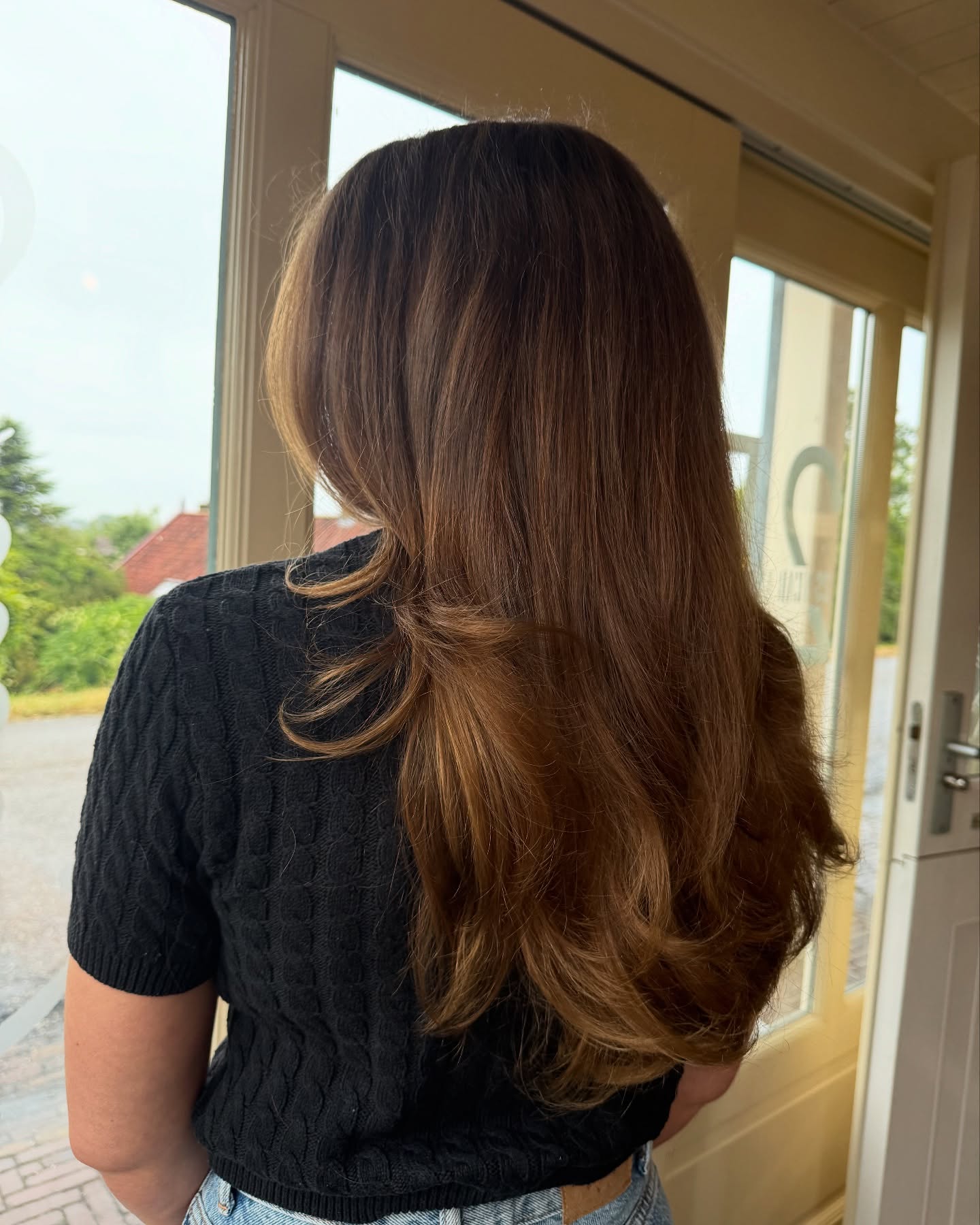 SHADES AND BLOWDRY🤎
#blowdry #shadeseq #redken #happycustomer #pretty #newhair #longhair