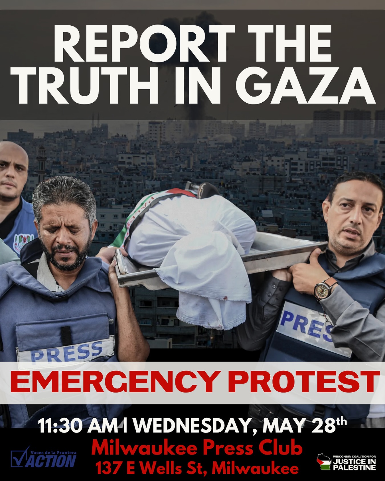 MILWAUKEE PRESS CLUB NEWSMAKER LUNCHEON PROTEST special guest: rOn jOhNsOn 🥱
We demand:
Fair coverage of the genocide!
Humanitarian aid to gaza!
No more military aid to israel!
Hands off immigrant communities!
Hands off students!
Be there and bring your signs!!!