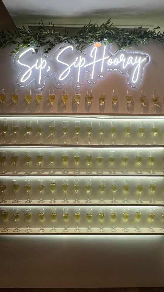 Sip, Sip Hooray! It's a celebration everyday! Our smaller wall now available for rent.
.
.
.
#champagnewall #sipsiphooray #issacelebration #weddingdecor #love #celebration #weddingdetails #luxuryweddings #custommade