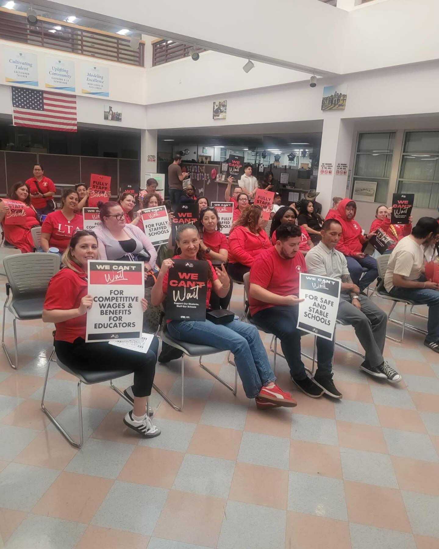 Thank you, LTA members, for coming out to tonight’s school board meeting! #wecantwait #