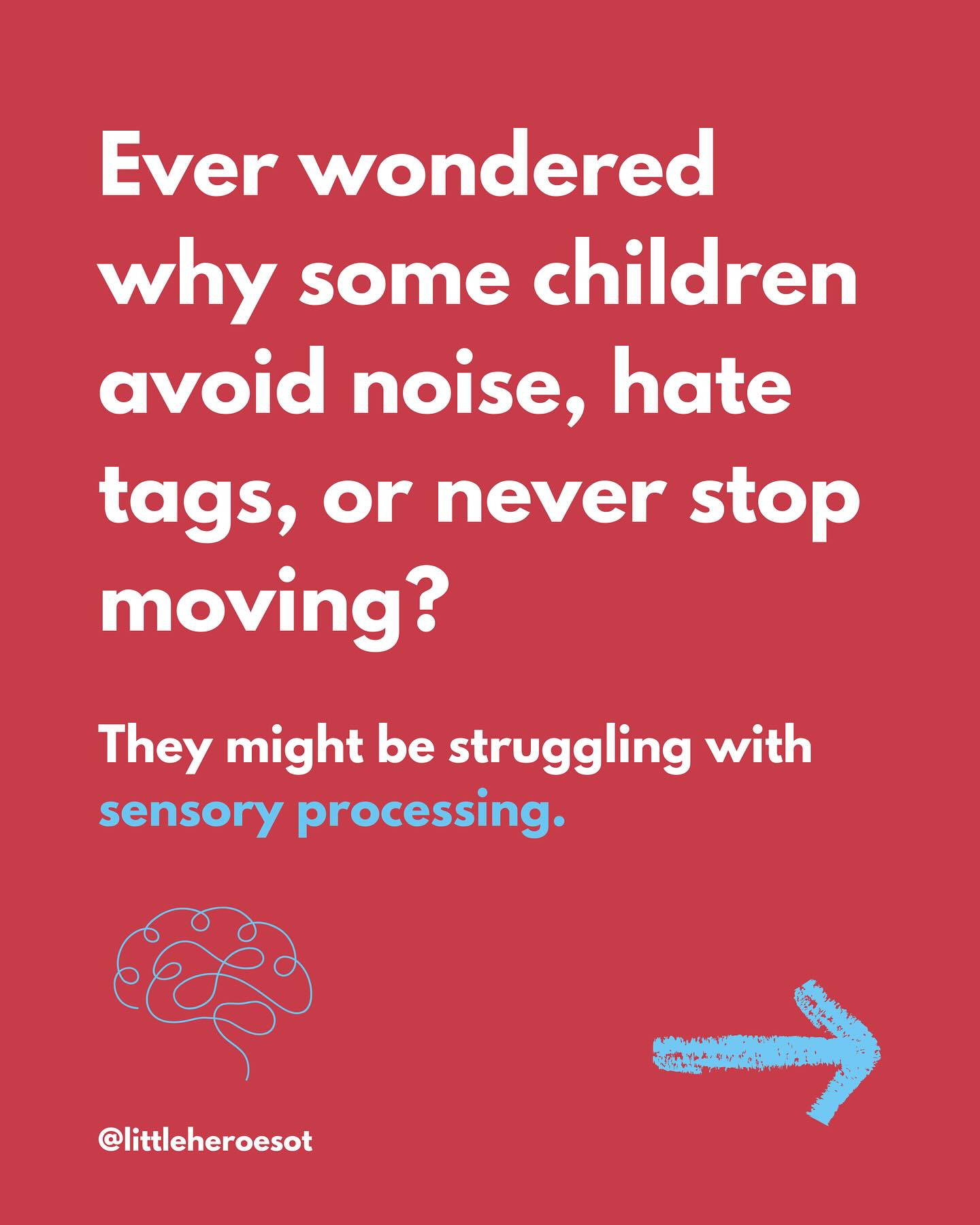 Sensory processing affects everything from getting dressed to learning at school…but it’s often misunderstood or overlooked.
Some children may be more sensitive to sound or touch. Others may constantly seek movement or crash into things.
These behaviours aren’t random, they’re how a child is trying to cope with their sensory world.
At Little Heroes OT, we help children (and their families) understand what their body is telling them, and what strategies can make everyday life easier.
If you’ve ever felt like your child is “overreacting” or “not listening,” it might be their nervous system doing the talking.
Save this post to come back to, and share it with someone who needs it.
We’re here to help decode what’s really going on beneath the behaviour.
