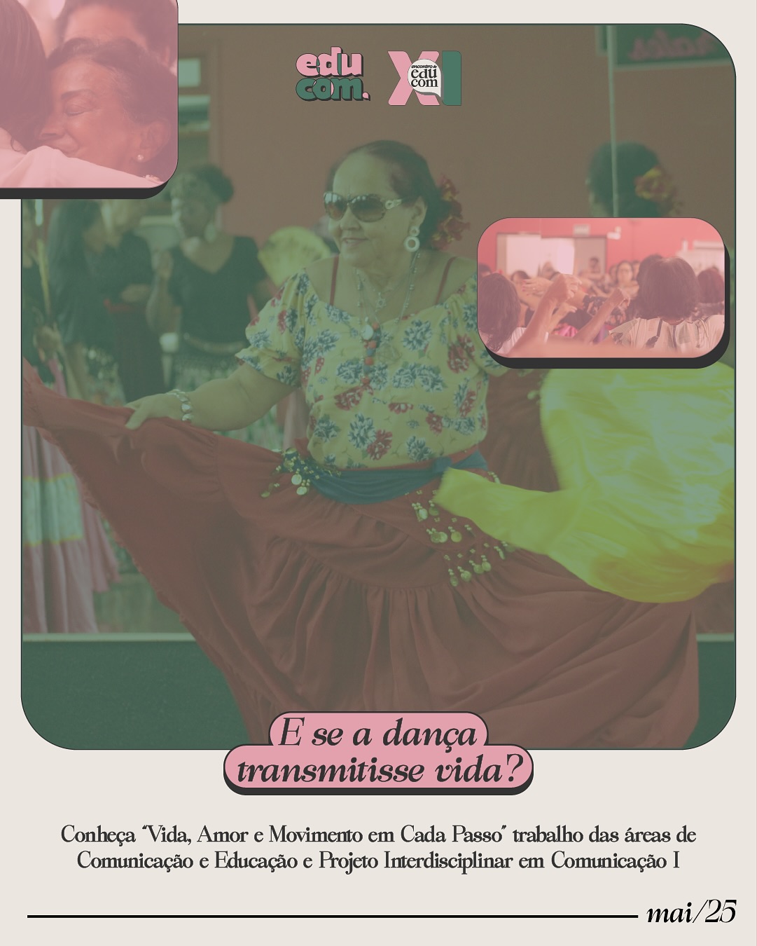 Na parte 08 dos trabalhos educomunicativos e de PIC I, divulgamos a série documental “Vida, amor e movimento em cada passo”, produzida por Davi de Almeida, Gabriel Coelho, Gabriel Iole, Lucas Mendes, Maria Clara Oliveira e Sophia Pacheco.
O projeto retrata as vivências de senhoras idosas do grupo “Transmitindo Vida”, da academia UniDança, que se encontra na cidade de Uberlândia (MG). Une-se histórias de resistência, arte e empoderamento feminino, tudo aos passos da dança cigana e do ventre.
Mais do que um registro, a série dá visibilidade da cultura como ferramenta de saúde física, mental e social.
Para conhecer essa trajetória inspiradora, acesse o link do Youtube: https://youtube.com/@companhiatransmitindovida?si=S-h_7s5Jcmjn9J5F.
#dança #terceiraidade #educomunicação #sósefazjunto