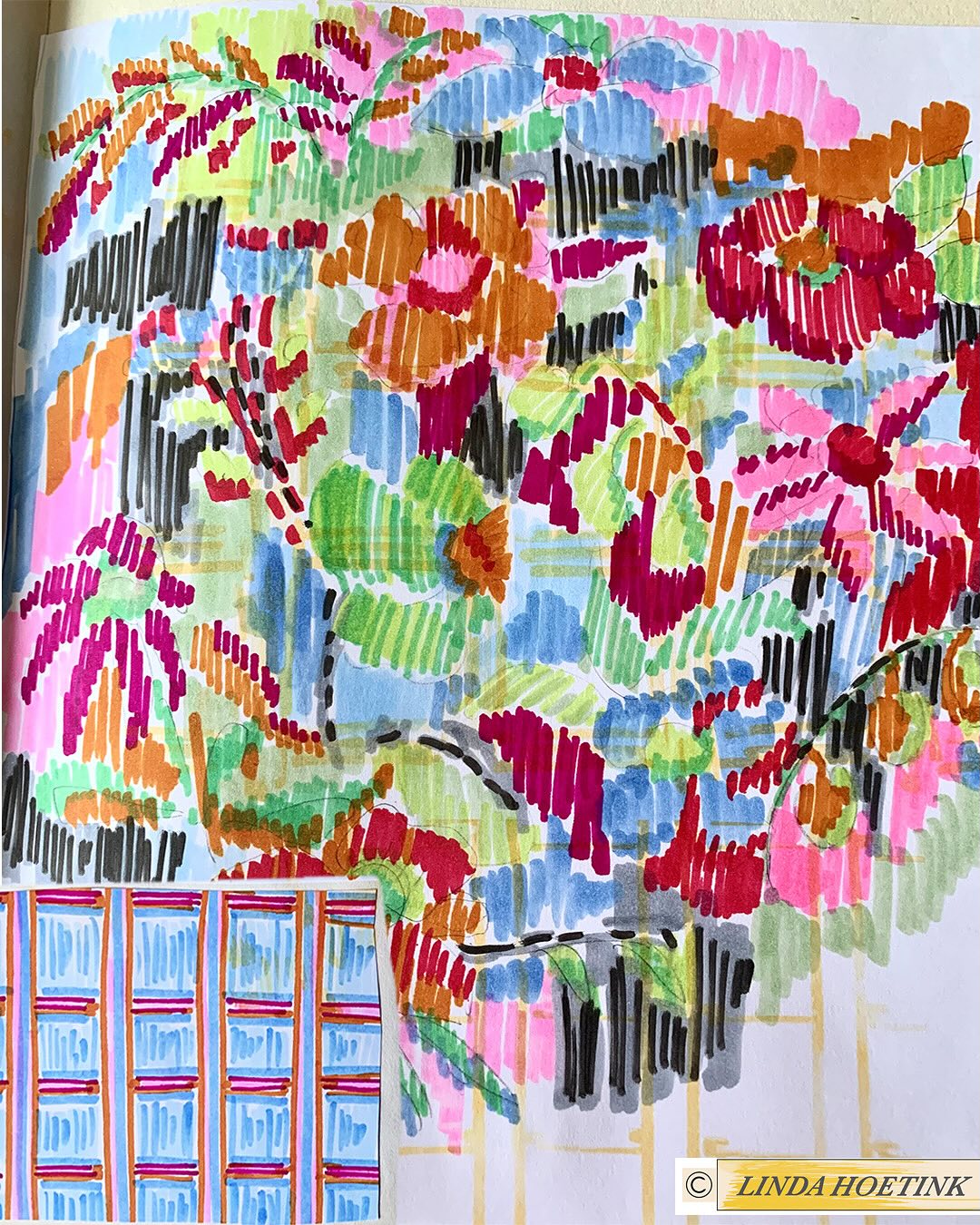 Feeling summeryđ
.
.
.
#surfacepattern #swimwear #beachwear #fabricdesign #floral #mockup #fashionillustration #plaid #sketchbook #checkandstripe #markers #beachvibes