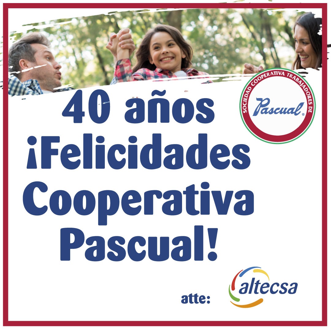 Hoy celebramos 40 años de Cooperativa Pascual, ejemplo vivo de que el trabajo digno y colectivo sí es posible.
Gracias por demostrar que un modelo cooperativo puede ser justo, humano… y tener buen sabor.
Han embotellado mucho más que bebidas: historia, lucha y esperanza.
¡Brindamos por su compromiso con México y por muchas décadas más!
¡Felicidades, Pascual!