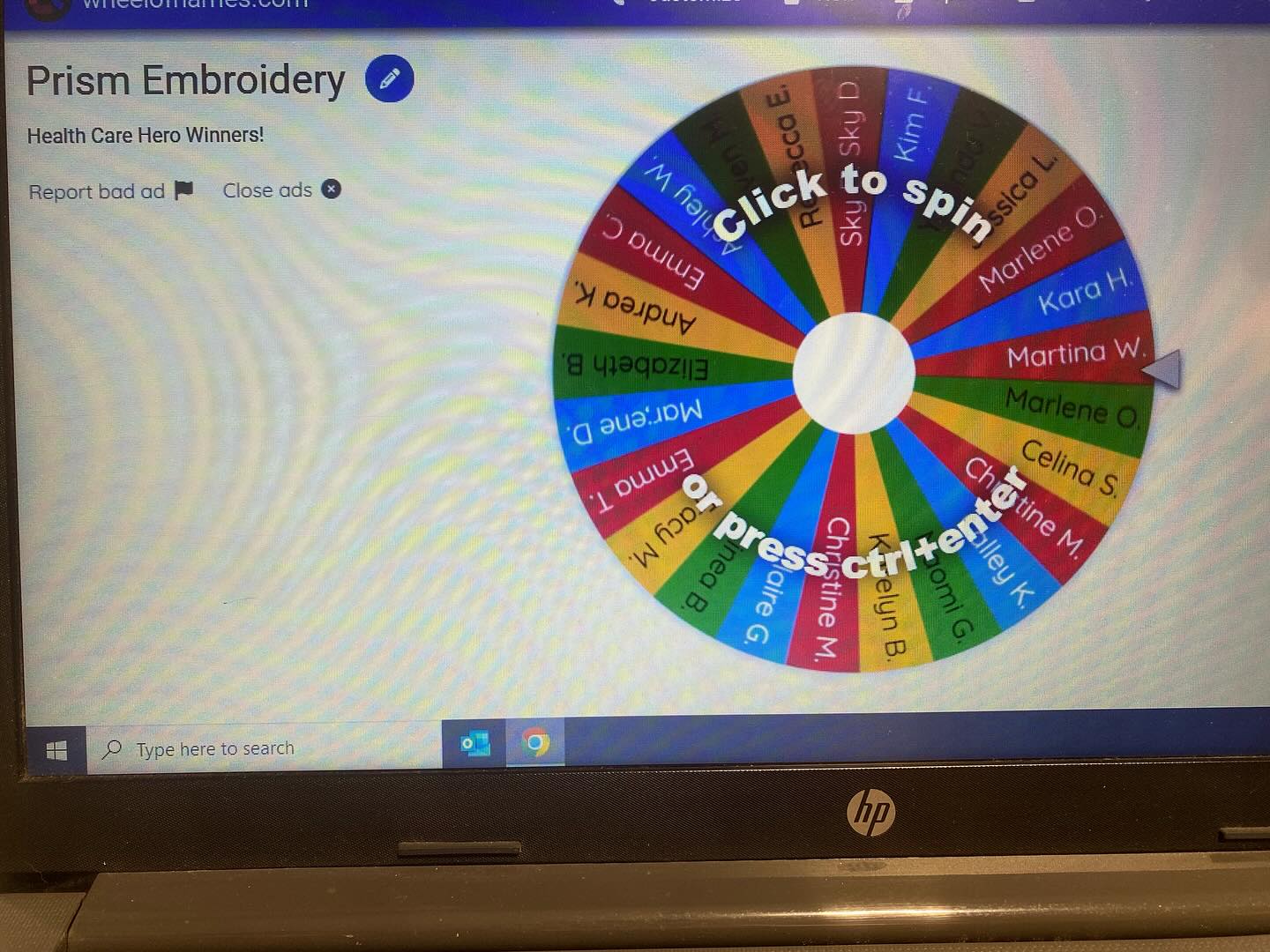 Count down is on!!
2 days left! Get your nominations in before it’s too late. Wheel is ready to go!