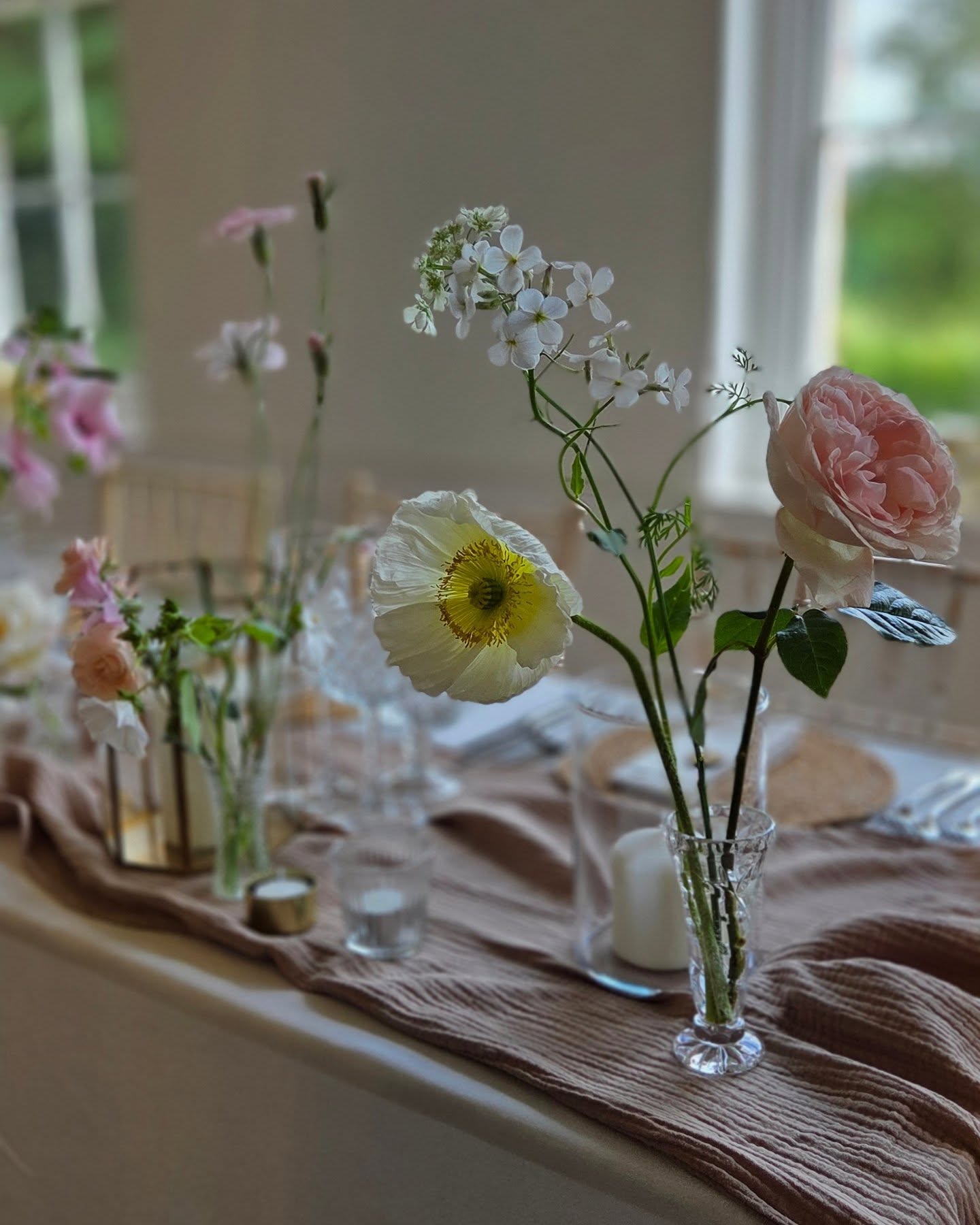 Our first wedding of the year!
We've been taking some time off (just admin in the background) over the last few months on a sort of semi-mat leave but it was really nice to be back to work over the weekend. Whilst we've taken on slightly less this summer, we've got some great weddings coming up and lots of hires to some lovely couples. Our 2026 diary is open and lots of availability still so please get in touch if you are looking for styling or prop hire.
This wedding at @norwoodparkestate for S&A was just gorgeous. The taupe table runners and gold details worked perfectly with the soft pink, peach and white floral scheme by Lucy @the_flower_fairy_uk_
Lucy and I have worked together for years now and it really does make a world of difference if your creative suppliers know each other and work well together as their style of work tends to be similar (a good way of finding suppliers is looking through instagram at styled shoots and seeing which suppliers have been involved). Of course, that being said, it's also never a problem if we don't know the other suppliers, everyone is professional and friendly and always lovely meeting new faces 🥰