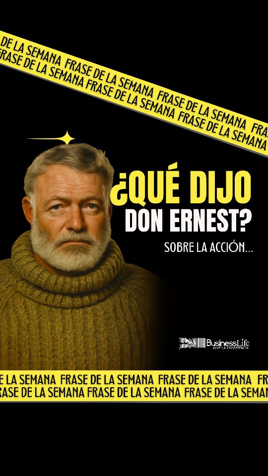 👀 Moverte y ACTUAR no es lo mismo... Presta atención a esta frase motivacional de uno de los escritores más influyentes del siglo XX.
✅️ 🧠 Fun facts sobre Ernest Hemingway:
📖 Vivió intensamente como personaje de sus propias historias. Fue herido en combate en la I Guerra Mundial, cazador en África y pescador en Cuba. 🎣🚣♂️
✒️ Escribía de pie o de madrugada; decía que las mejores ideas llegaban entre las 5 y 7 de la mañana. 💤🤓
✈️ Sobrevivió a dos accidentes aéreos CONSECUTIVOS y apareció más tarde leyendo su propia esquela 😬 en el periódico con una copa en la mano. 😎🍷
¡Todo un crack!
#BlifeFacts #ErnestHemingway #crecimientoprofesional #disciplina #tomaraccion