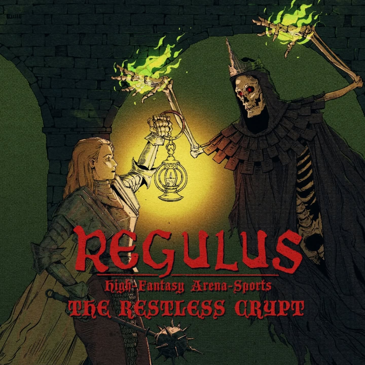 Regulus High-Fantasy Arena-Sports will get an expansion! Dare to enter the Restless crypt...?
This expansion will add 2 teams to the existing 4! Prepare to fight with the holy empowered Knights Radiance or the necromantic undead Sticks and Bones!
Made by @ethandavies.jpeg
Regulus will launch on gamefound June 16!
#Regulus #boardgame #brettspiele #brettspiel #fantasybattle #fantasy #skirmish #wargaming #miniatures #cleric #paladin #templar #knight #necromancer #undead #skeleton #crypt #dungeon #fantasyart #fantasyboardgames #fantasyboardgame #bgg #gamefound