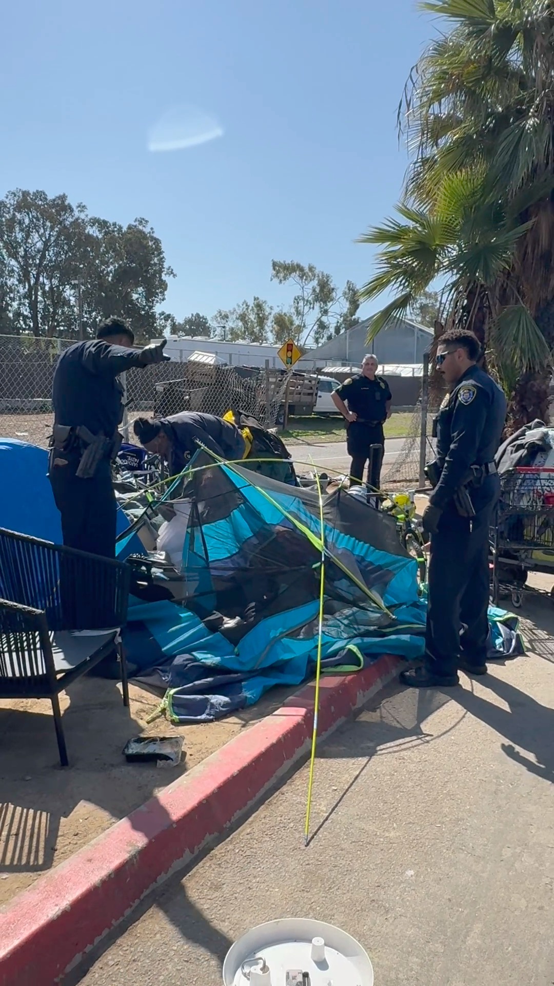 The city of San Diego spends millions of
dollars a year on encampment sweeps
which exacerbates homelessness by
further impoverishing and criminalizing
the poor. This footage was captured from a day the SSM team was caught in the middle of one of these inhumane sweeps