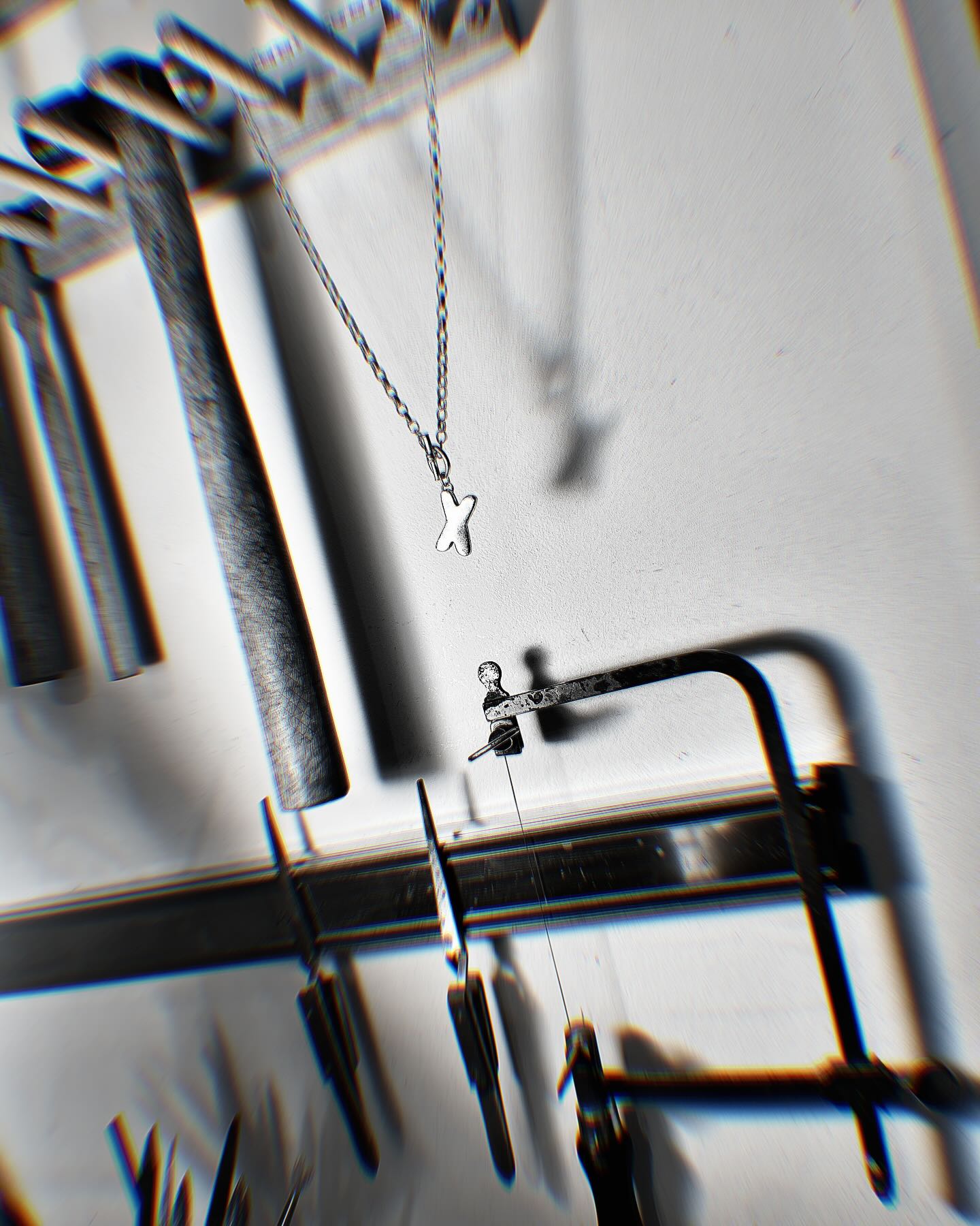 This chunky initial necklace will be hitting the website just as soon as I can grab some pics of it - hopefully tomorrow! She’s quite special, I’m looking forward to sharing her with you all ✨ For now she’s keeping an eye over me at my bench 👀