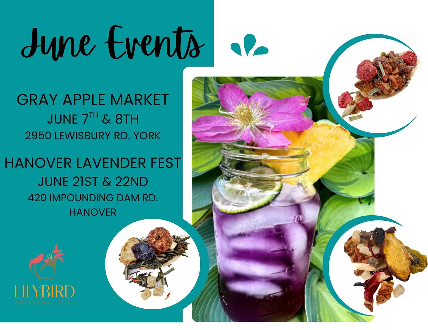 June is almost here! Mark your calendar for these upcoming events 🌿 @grayapplemarket