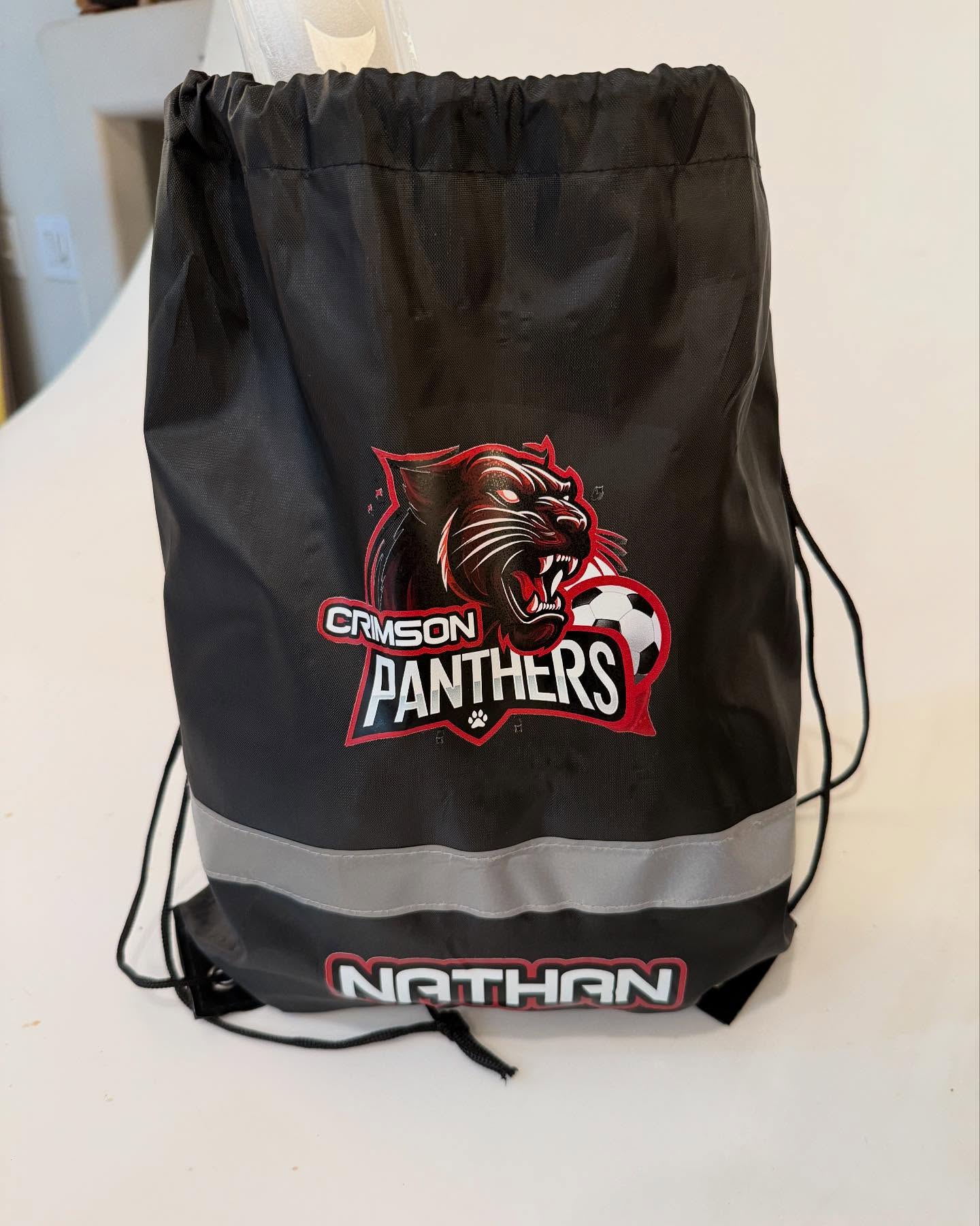 Fully customized Drawstring bags, great for sports teams and party favors DM us to get yours! 👍🏼⚽️🏀🏈⚾️🎒🎒