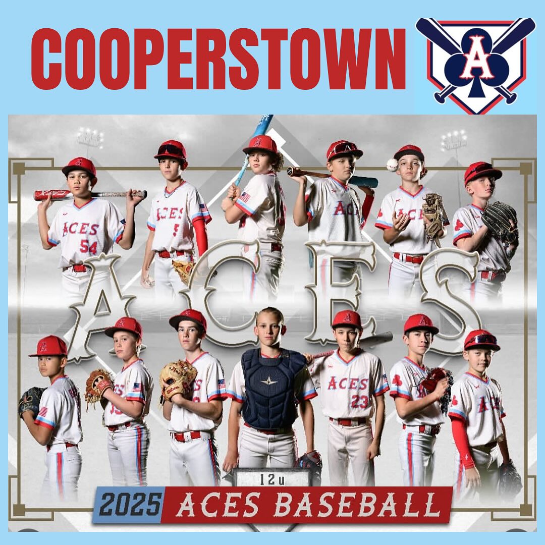 Attention all Aces fans! As our 12U team gears up for Cooperstown, we are excited to announce that we will be doing a countdown featuring each of our amazing players starting tomorrow! Join us as we spotlight each player, share some fun facts and highlight their unique talents. It’s a great way to get to know the team and show your support as they prepare to take on Cooperstown! Stay tuned for more updates and be sure to follow along!
#CountdownToCooperstown #TeamSpotlight
#12UBaseball #SupportOurTeam #AcesBaseball