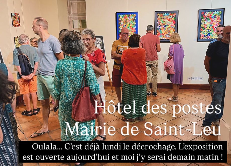 Mon exposition Chimères et compagnie est encore à l’hôtel des postes jusqu’à demain matin…
Merci @villedesaintleu et @leutempofestival pour cette belle aventure ☀️