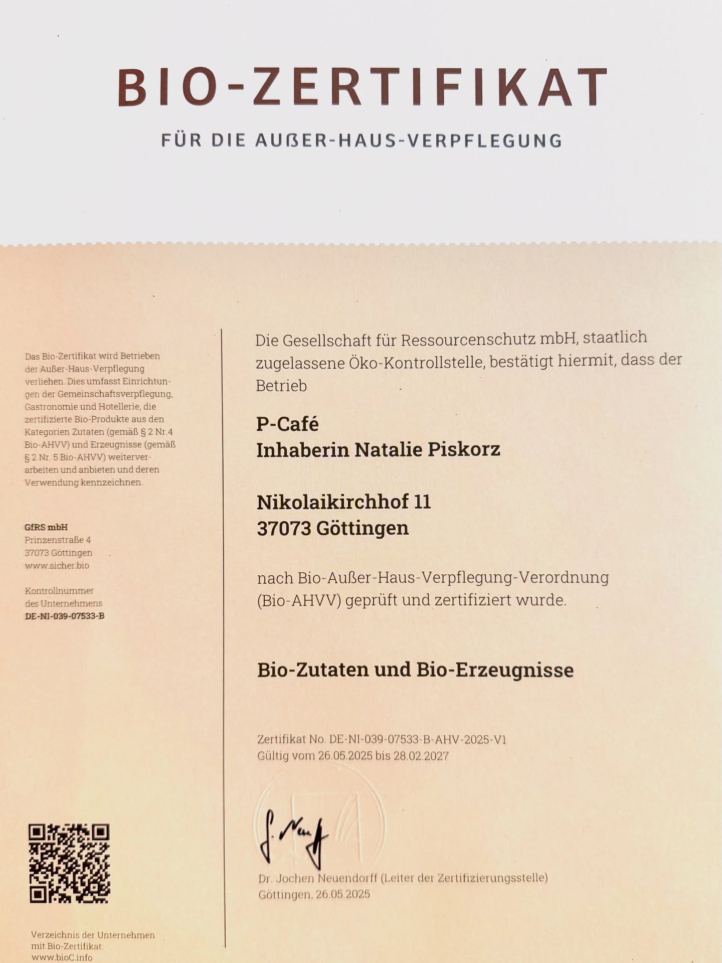 Unser BIO-Zertifikat wurde verlängert, also dürfen wir weiterhin damit werben, dass wir 100% biologische Lebensmittel verkaufen. Für eine gesunde Zukunft mit gesunden Lebensmitteln ✌🏼🌱