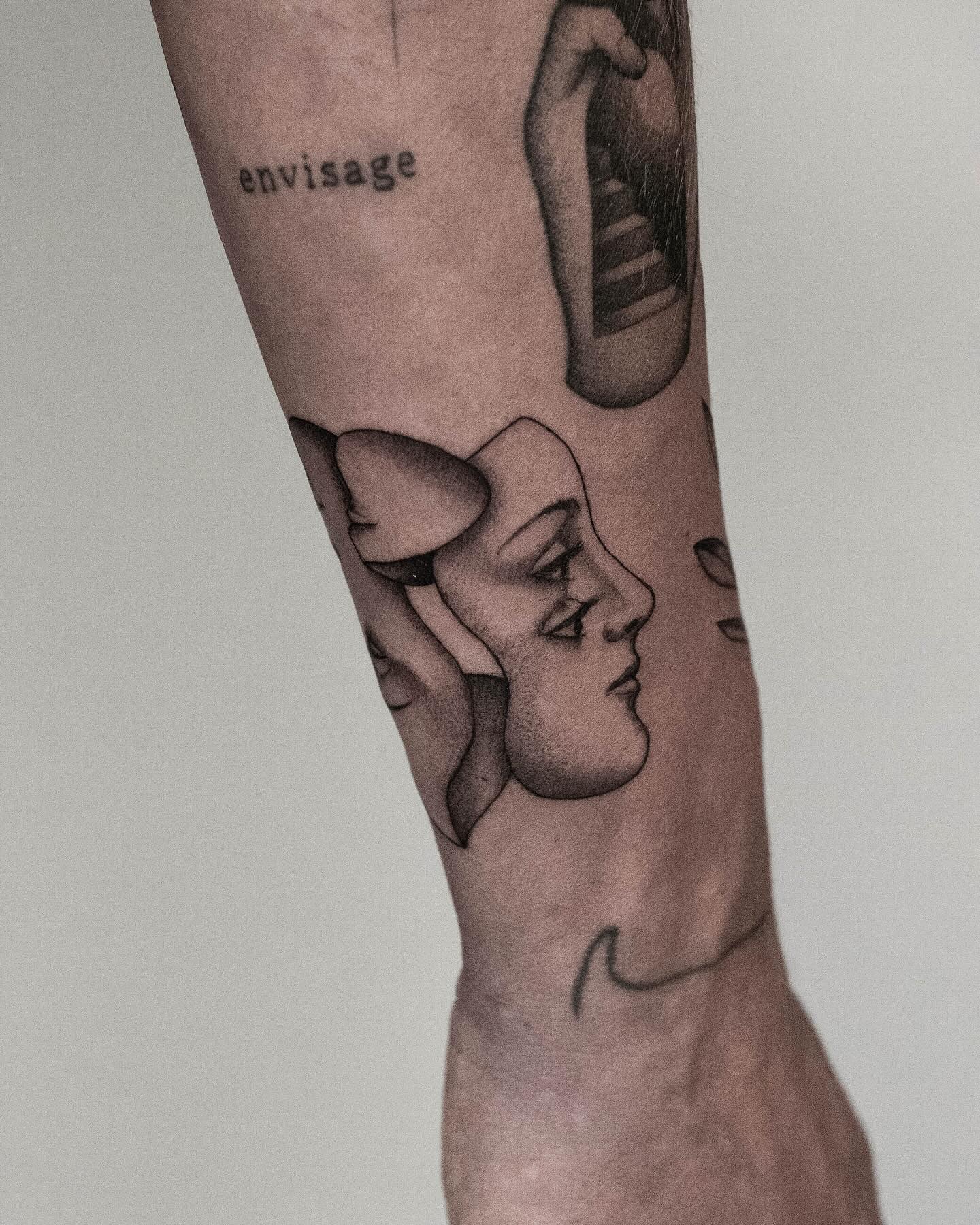 Added a new piece to Patrick’s patchwork sleeve, really love how this one turned out. Check out his tattoos @patrickjasontattoo
-
I perceive my face and take it to be my identity, yet I am every face even the one that perceives.
I extend my hand and offer you my name, only to realize I am every hand, and the origin of every introduction.
#portrettattoo #abstracttattoo #tattoo #blackworktattoo #Eindhoven #Eindhoventattoo #finelinetattoo #tattooeindhoven #tattooidea #tattooart #tattoodesign #flashtattoos #tattooflash #dotworktattoo #dutchtattoo #dutchtattooer #graphicdesign #illustration #design #dutchart #besttattoos #contemporytattoo #amsterdamtattoo #surealism #spiritualtattoo #psychedelictattoo