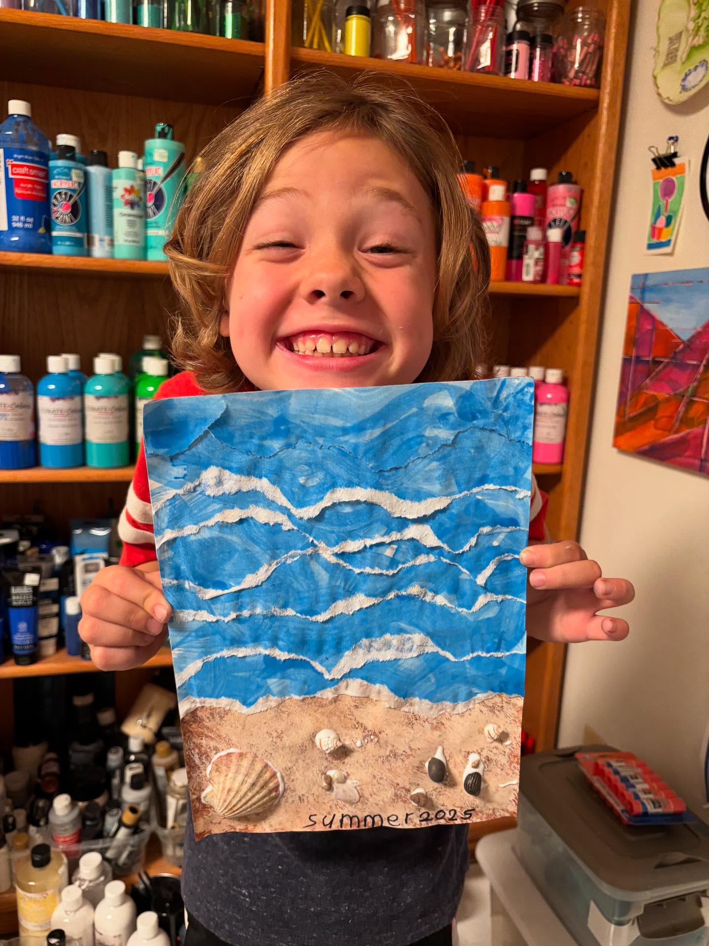 Last class for Level 1 before Summer! This is us dreaming of the beach!!! We had some free time today and Sebastian drew Stitch! Incredible.