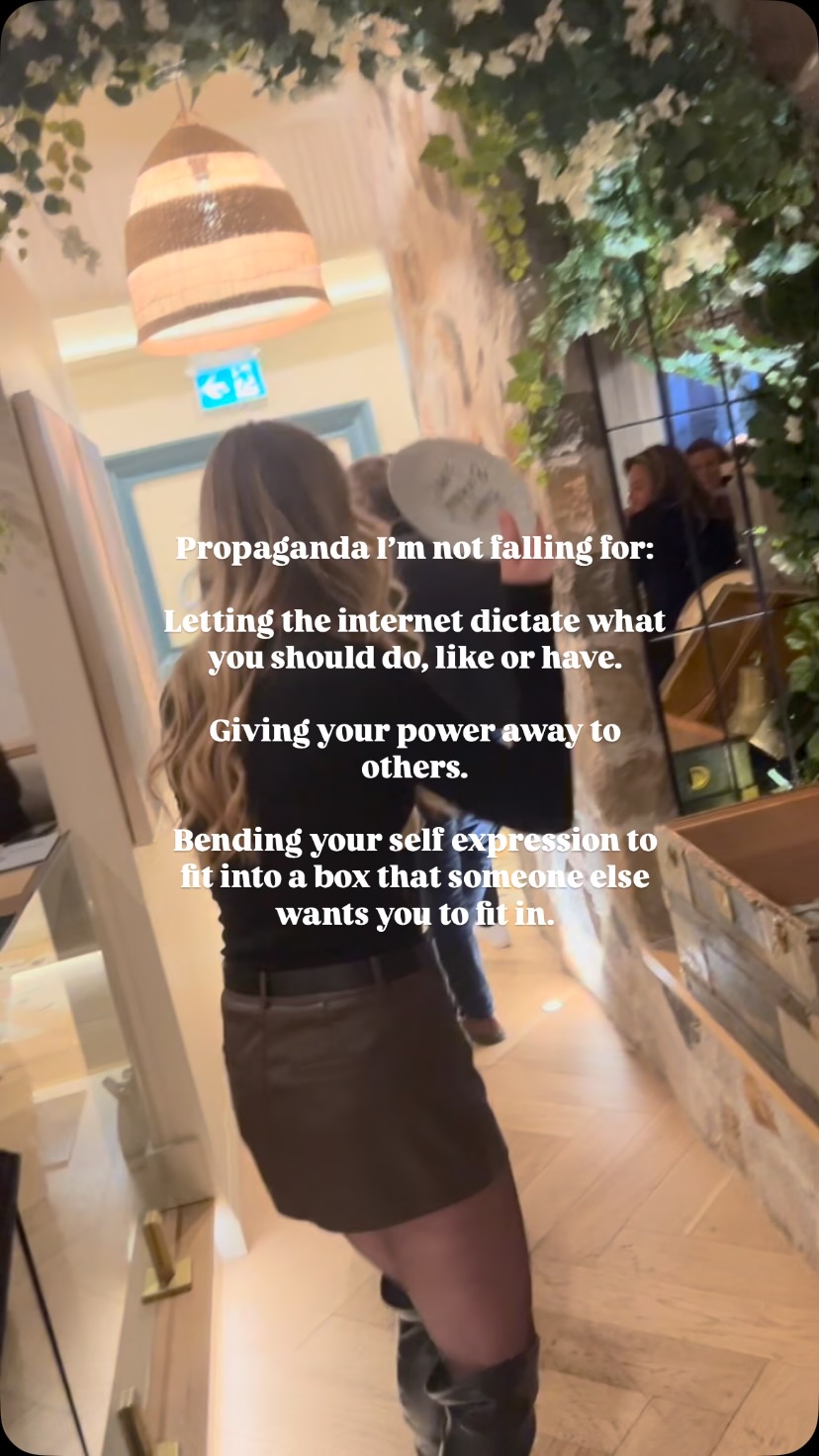 This trend is a little concerning with the amount of shaming that’s circulating with it. Your life is your life, your self expression is unique, your lived experiences are unique, your interests don’t need to be cookie cutter! Love you, so much xoxo