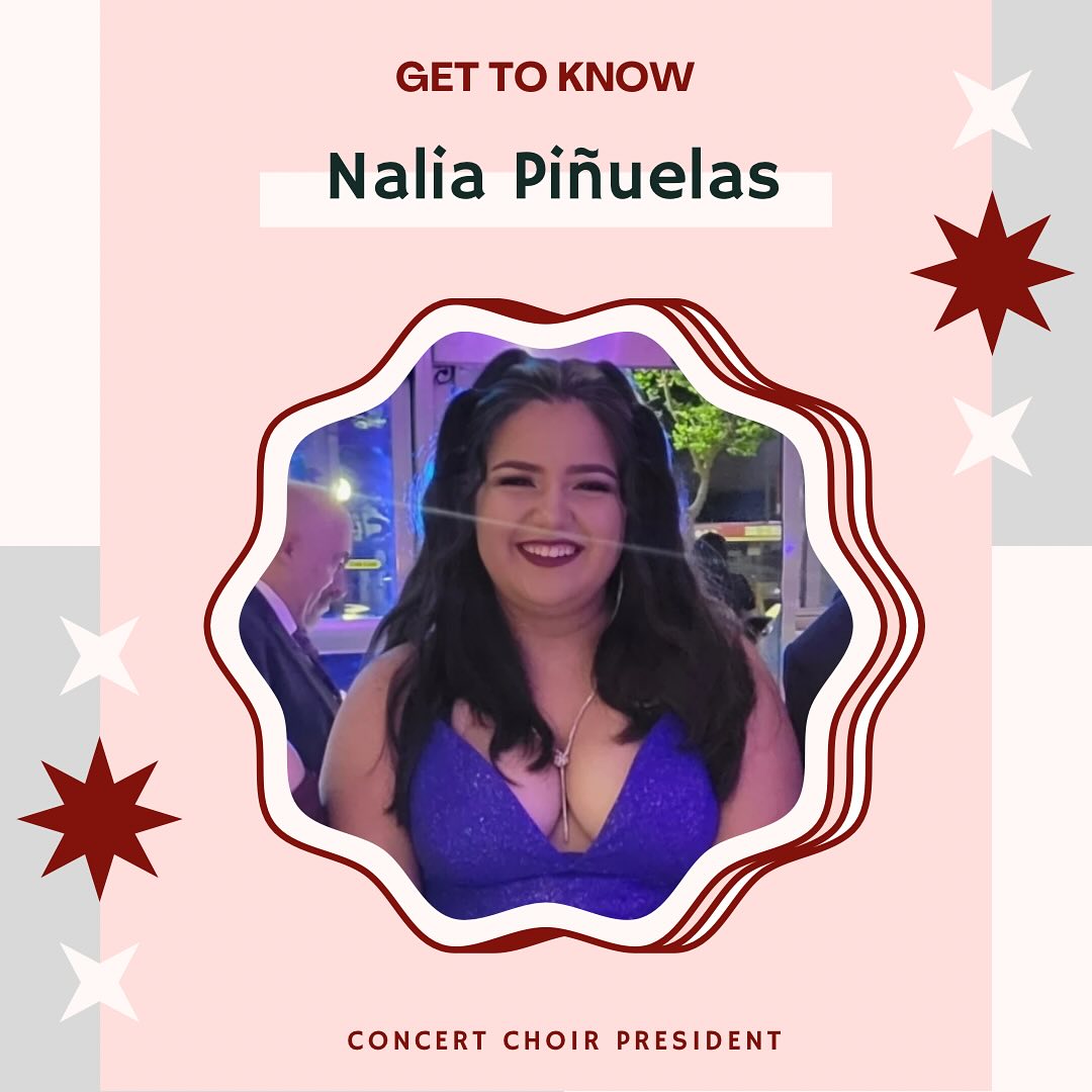 we have SO much love for our concert choir president! thank you nalia for everything you’ve contributed to the choral department! you are full of light and warmth, concert choir wouldn’t be what is it without you. you are a gem who helps us shine on. we are endlessly proud of you!