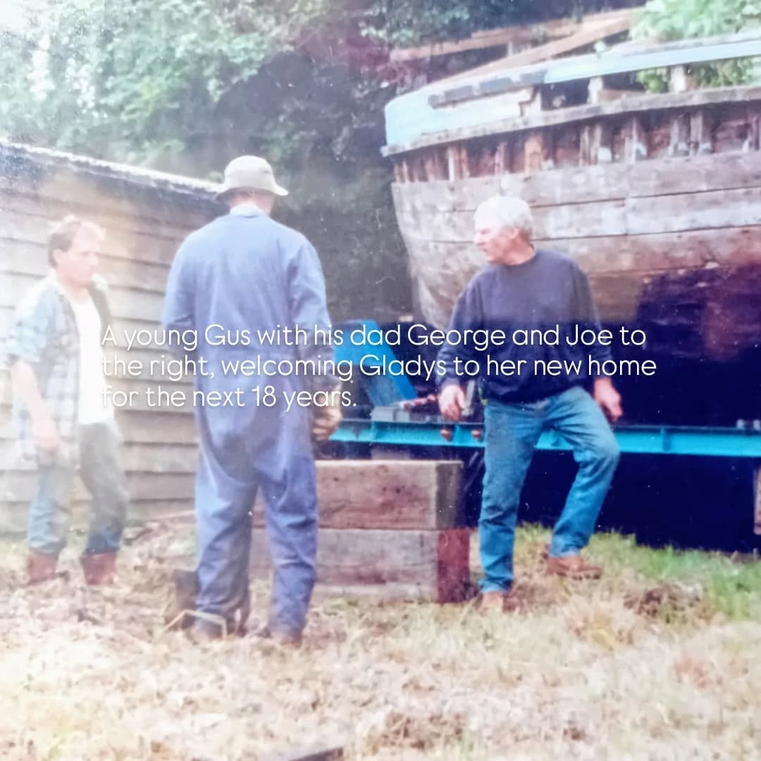 Today is 15 years since our Thames bawley Gladys LO195 was launched after her 18 year rebuild. Gus and Sarah's stepfather Joe Dunnett spent every Saturday working on her up until the Saturday before Joe died on 7th February 2003. Nearly 2 years passed before Gus started work on her again and she was finally launched at Pin Mill 29th May 2010.