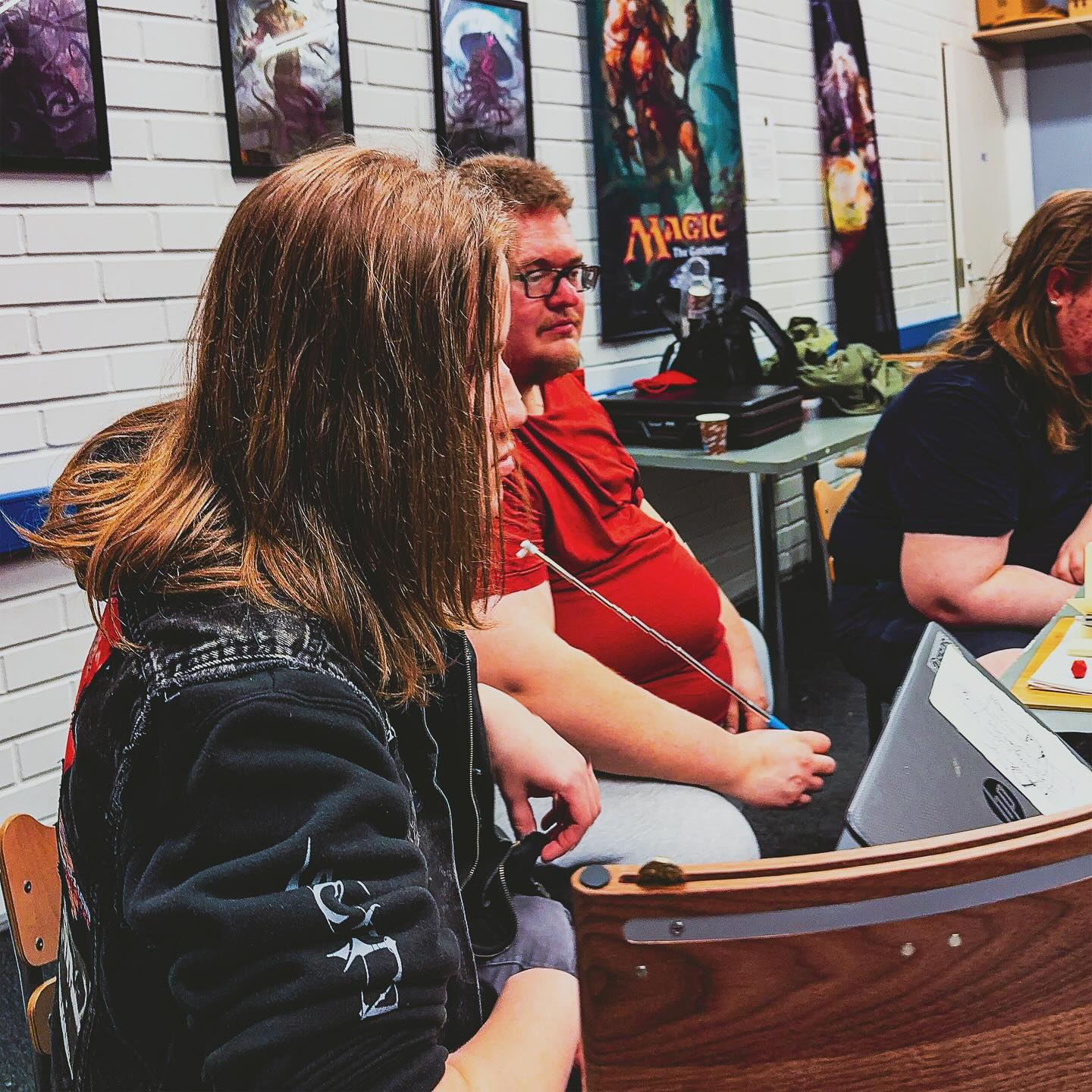 After a well-earned rest, the adventurers resumed their journey through the dark, winding tunnels beneath Phandalin. Two new companions had joined the group, welcomed with open arms — for the path ahead would not grow any easier.
Hours passed in uneasy silence until a strange, bubbling sound echoed through the passageways — almost like speech, but twisted and wrong. The noise led them to a massive pit, within which churned a grotesque mass of flesh, eyes, teeth, and writhing tendrils. It did not seek conversation. It sought to consume.
As the fleshy abomination reared up and surged toward them, the group was forced into battle.
But the horrors weren’t over. Drawn by the chaos, a monstrous flying creature — something between a stingray and a bat — descended upon them, a dwarf’s skeleton dangling from its gaping jaws.
Despite the overwhelming odds, the party fought with courage. Though bruised and bloodied, they survived.
There was no turning back.
After four more hours in the oppressive dark, they reached the tunnel’s end — sealed by towering metal double doors glowing with an eerie green light. Steeling themselves, the adventurers stepped forward.
Beyond the doors lay a vast stone chamber. At its heart stood a statue carved from green stone — a mind flayer clutching a brain in each hand. Before it waited two real mind flayers, clearly shocked to see intruders.
A brutal, mind-rending battle ensued. The illithids were starving, relentless — and deadly. Though the party emerged victorious, their victory was not without cost. The newly joined warlock and a long-time cleric companion both fell in the fight.
Battered and mourning, the survivors retreated into the tunnels to tend their wounds and bury their grief.
#dnd #dnd5e #dungeonsanddragons #dungeonsanddragons5e #dungeonsanddragons5thedition #phandelverandbelowtheshatteredobelisk #adventurersleague #phandalin #farrealm #swordcoast #faerun #faerûn #dungeonmaster #gamemaster #dmlife #dungeonmasterlife #gmlife #gamemasterlife