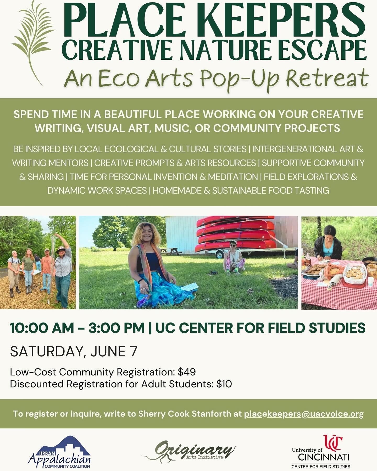 Last chance to register for the upcoming Eco-Arts retreat taking place at the Field Center this coming weekend! We are excited to be the host site once again and hope to see some familiar faces.