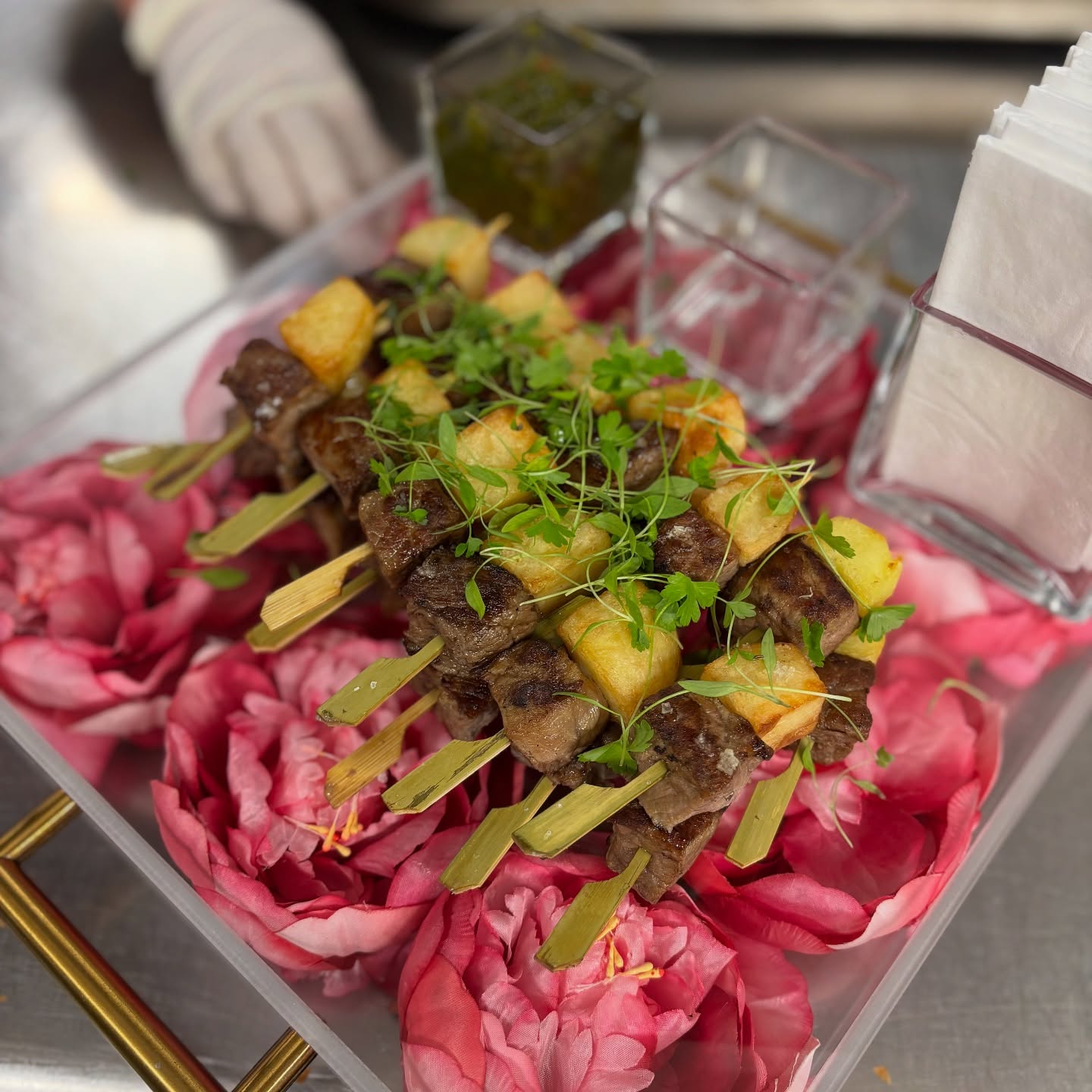 Many canapés flying off the pass this month… here’s a little sneak peek from behind the scenes, including one of our most popular canapés “the chicken dinner” it’s always a winner!
#canapes #yum #foodie #eventcaterer #londonevents