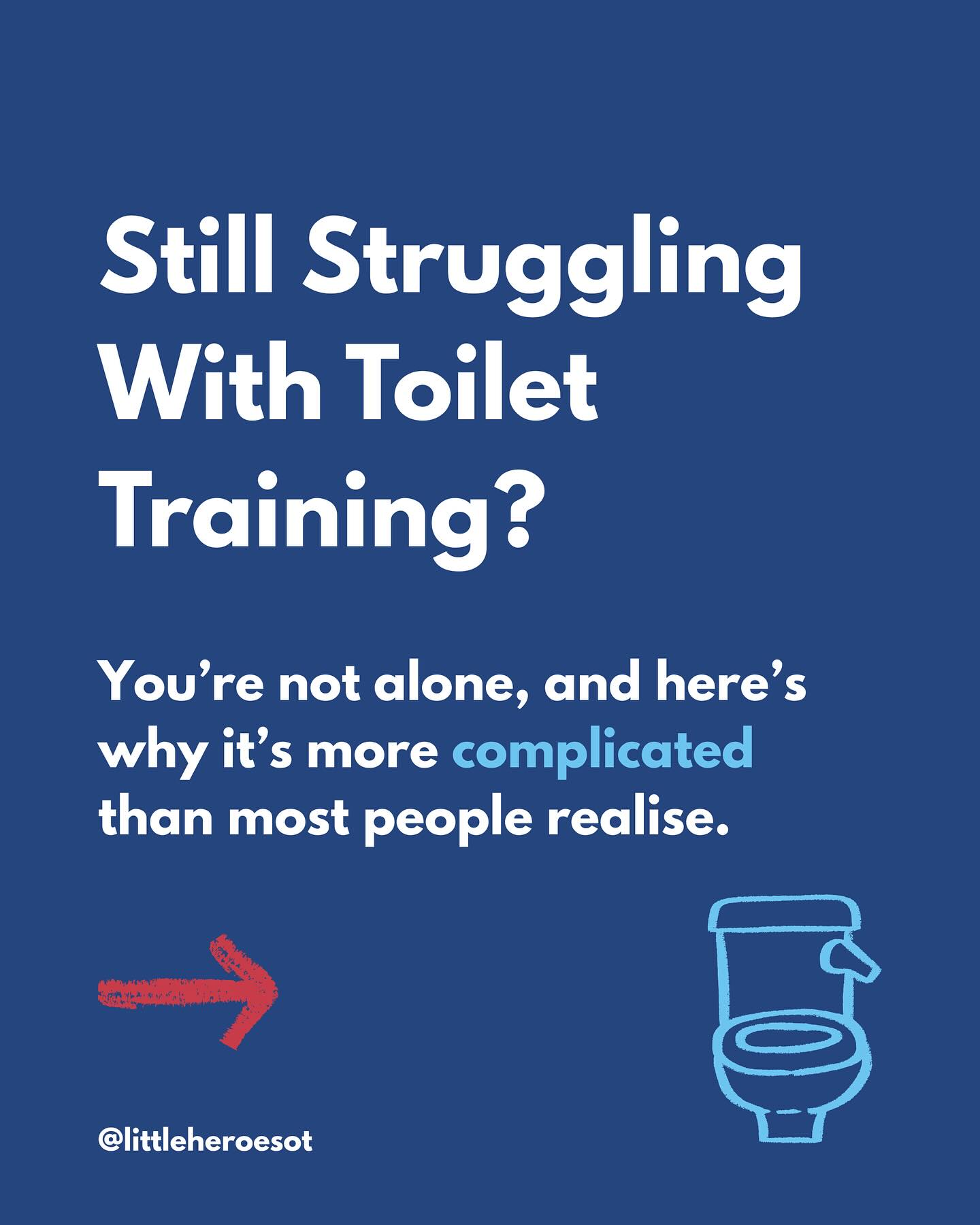 Toileting isn’t just a milestone, it’s a complex process that depends on so much more than “readiness.”
✅ Interoception
✅ Sensory regulation
✅ Emotional support
✅ Motor skills
✅ Predictable routines
✅ Communication strategies
✅ A calm, safe environment
If your child is finding toilet training hard, you’re not doing anything wrong, there are many pieces to this puzzle, and each child’s journey is different.
At Little Heroes OT, we’re currently working on a suite of resources to support both parents and therapists with this process, including a brand new eBook that breaks it all down step-by-step.
We can’t wait to share it with you soon 💛
Until then, save this post or share it with someone who might need to hear it today.