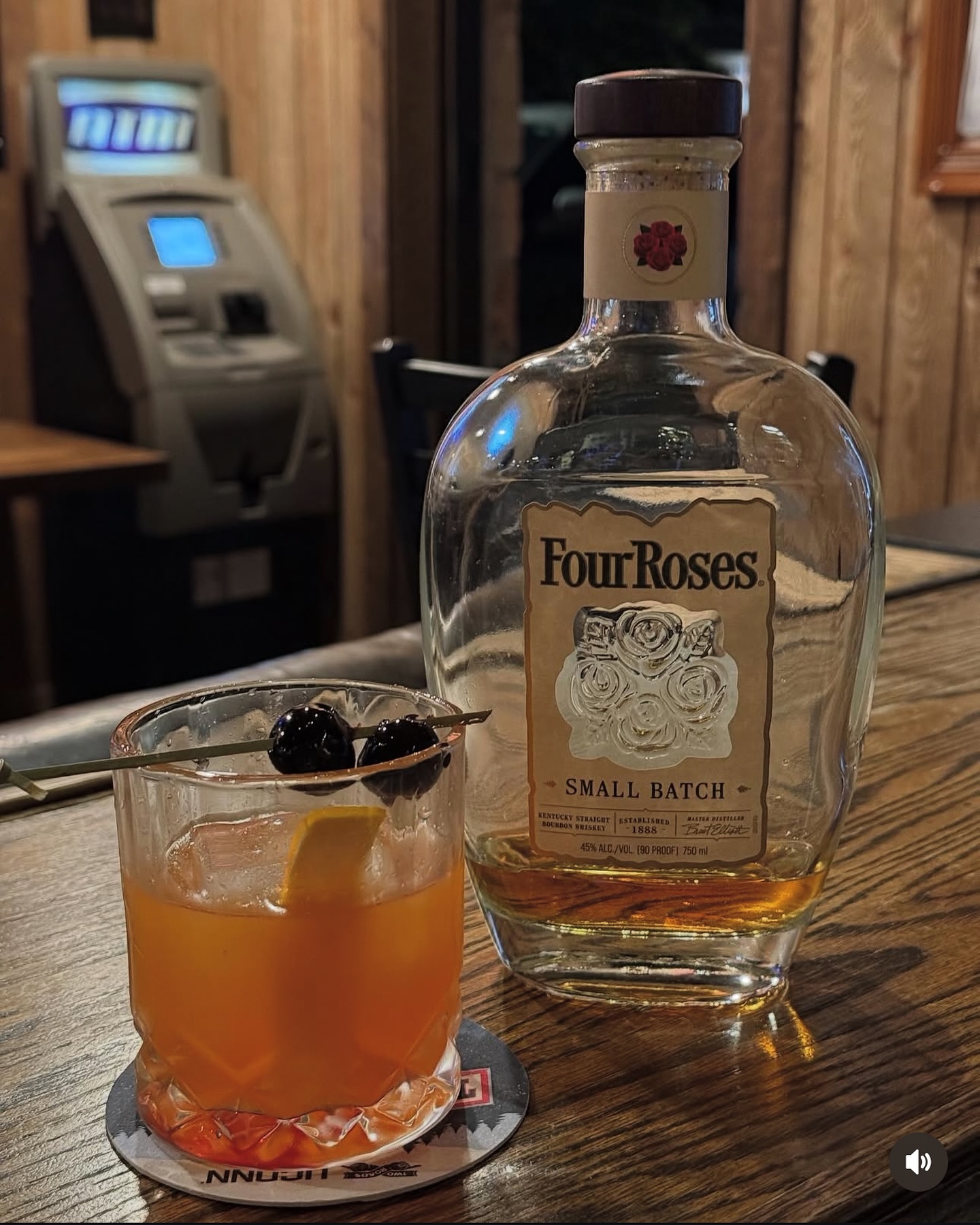 @bartender_ct crafting up an old fashioned with some @fourrosesbourbon 🥃 😍