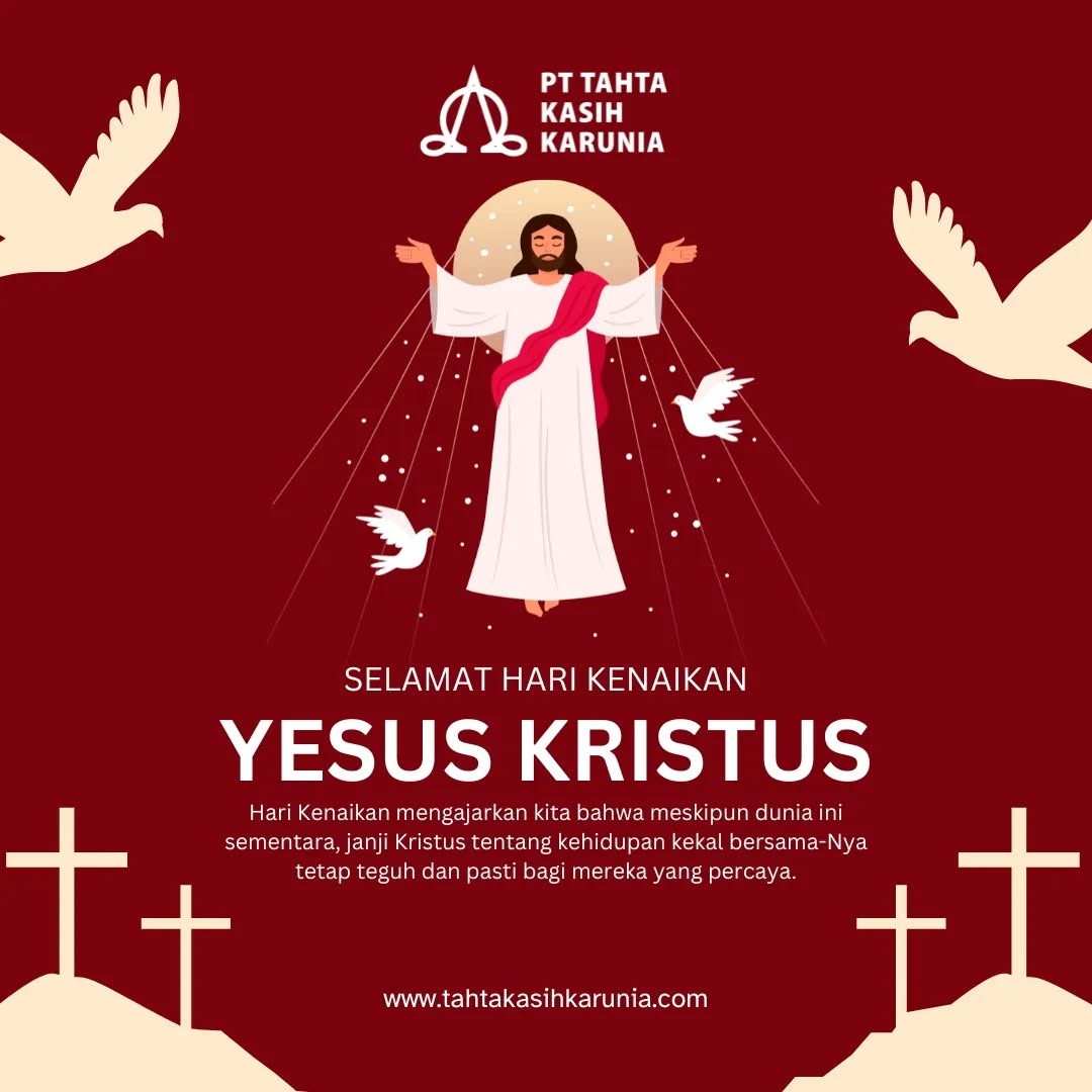 Selamat merayakan HariKenaikan Yesus Kristus!
Semoga kemenangan-Nya menguatkanniman kita akan janji keselamatan dan kehidupan kekal.
Butuh alat keselamatan kerja? TKK Safety Solusinya.
We are Importer & Distributor for Safety, PPE & General Items.
You Request, We Provide
Visit our Marketplace (TKK Safety)
Tokopedia, Shopee & Tiktok Shop
#TKKSafety #SafetyFirst #SafetyTools #HSETools #KeselamatanKerja #AlatKeselamatanKerja #K3HSE