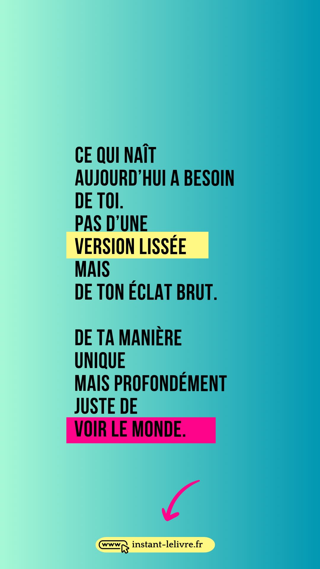 Ce qui naît aujourd’hui a besoin de toi. Pas d’une version lissée ou apprivoisée. Mais de ton éclat brut.De ta voix tremblante.De ta manière unique – mais profondément juste – de voir le monde.Tu n’es pas trop.Tu n’es pas hors norme.Tu es la réponse à un appel ancien :celui d’un monde nouveau qui ne se construira pas avec les gestes d’hier.Alors ose.Ose faire autrement.Ose être ce prisme par lequel la création – et la guérison – peuvent passer,pour réécrire notre récit collectif qui attend d’émerger.👉 Si ces mots résonnent…Accorde-toi un moment pour t’écouter vraiment.Je t’invite à découvrir ce que cela pourrait ouvrir en toi...