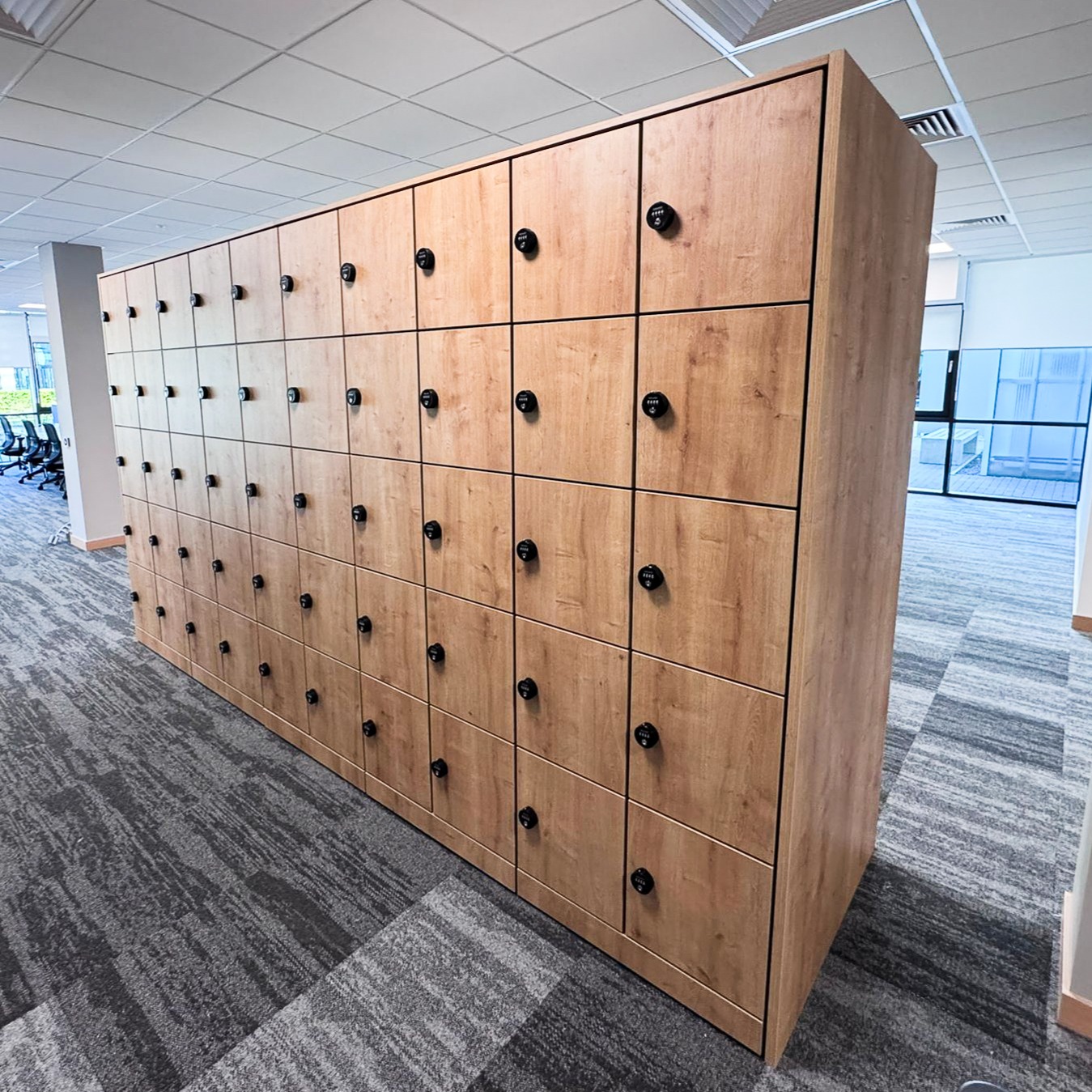 Keep your workspace clutter-free and your belongings secure, with style.
Freewall lockers: a smarter way to support productivity and peace of mind. 🔐✨
On scene: Pacific Walnut H3700 MFC finish + mechanical combination locks
#OfficeStorage #Lockers #Walnut #WorkplaceDesign #OfficeFurniture #WorkspaceGoals #Organization
#Freewall