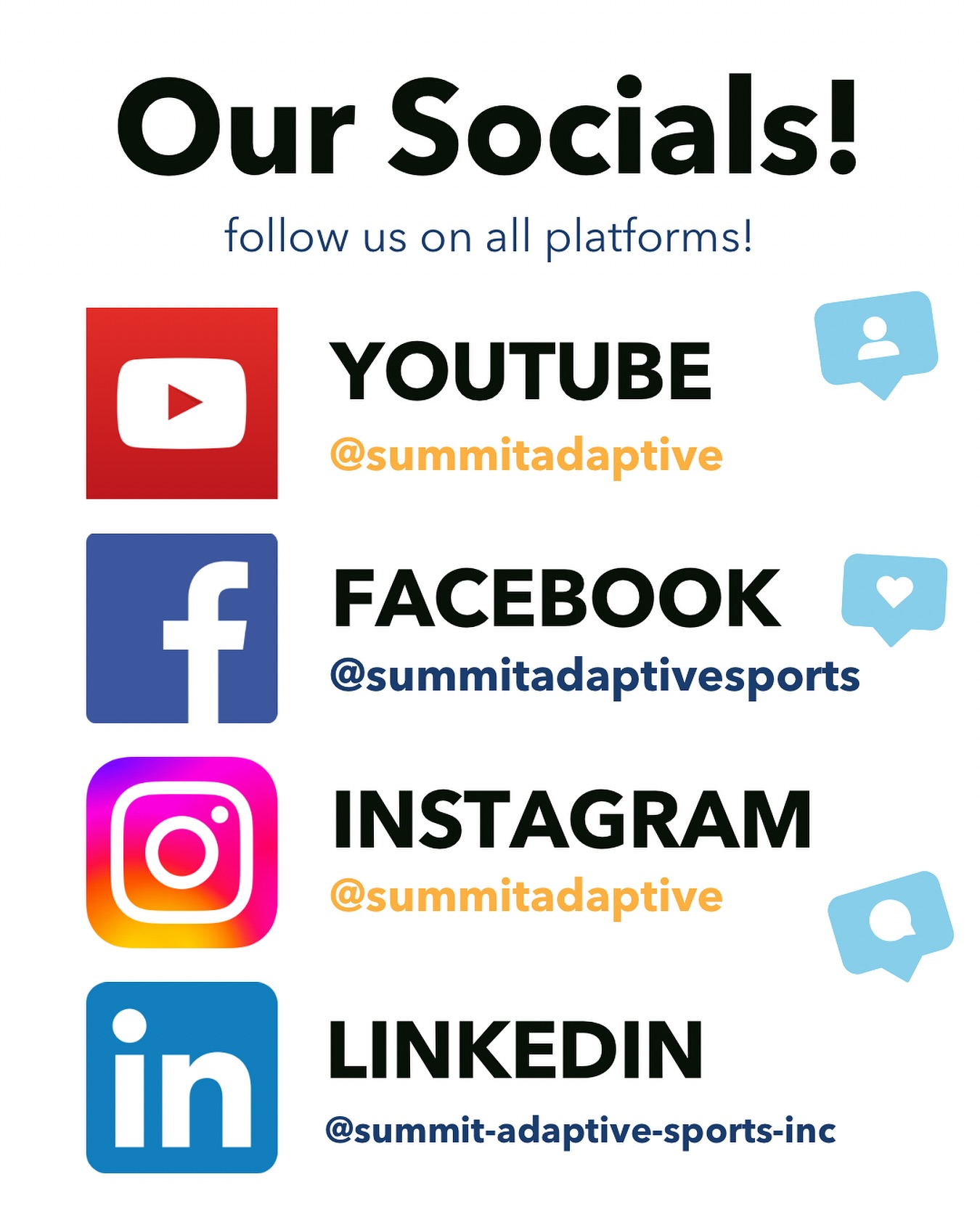 🤭Follow us on all of our social media platforms! We have exclusive, longer Summit Stories interviews on YT, as well as much more content!
🧡🩵
#InclusiveEducation #AccessibilityMatters #BreakingBarriers #AdaptiveSkills #BuildingCommunity #AbilityNotDisability #StrengthInMotion