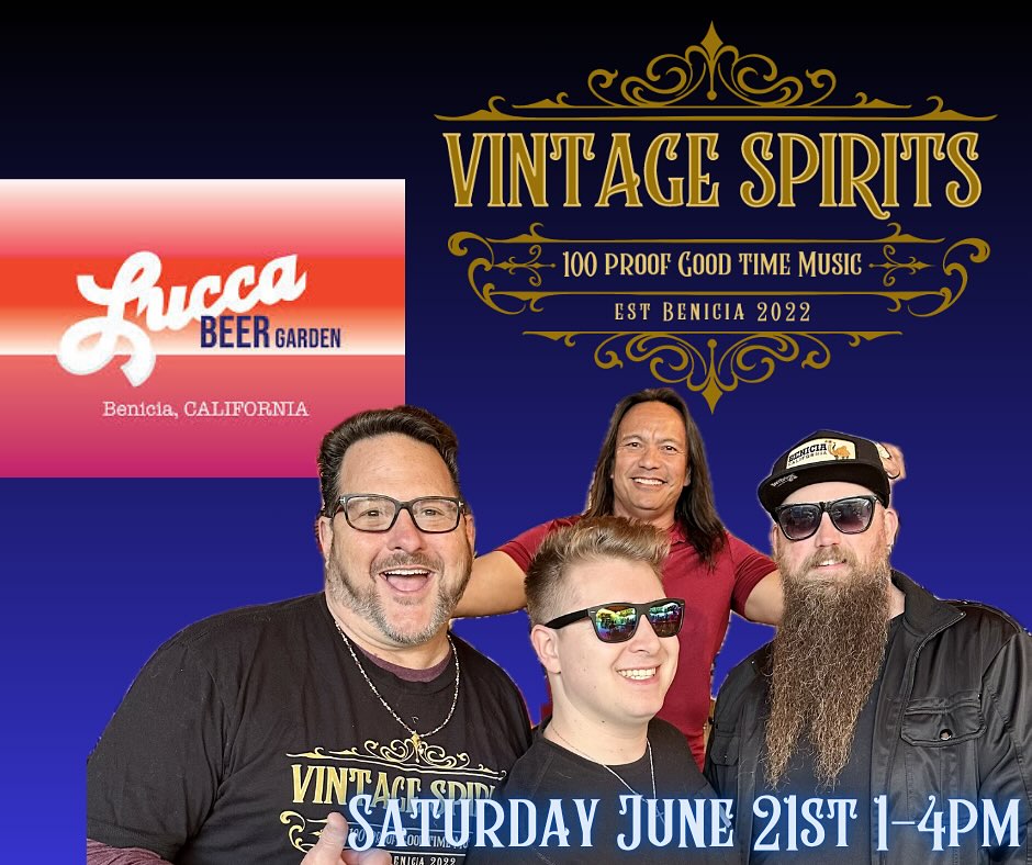 Tomorrow!!! @luccabeergarden Join us for some Day Drinkin and Dancin Fun! #beniciamusic #vintagespiritsmusic