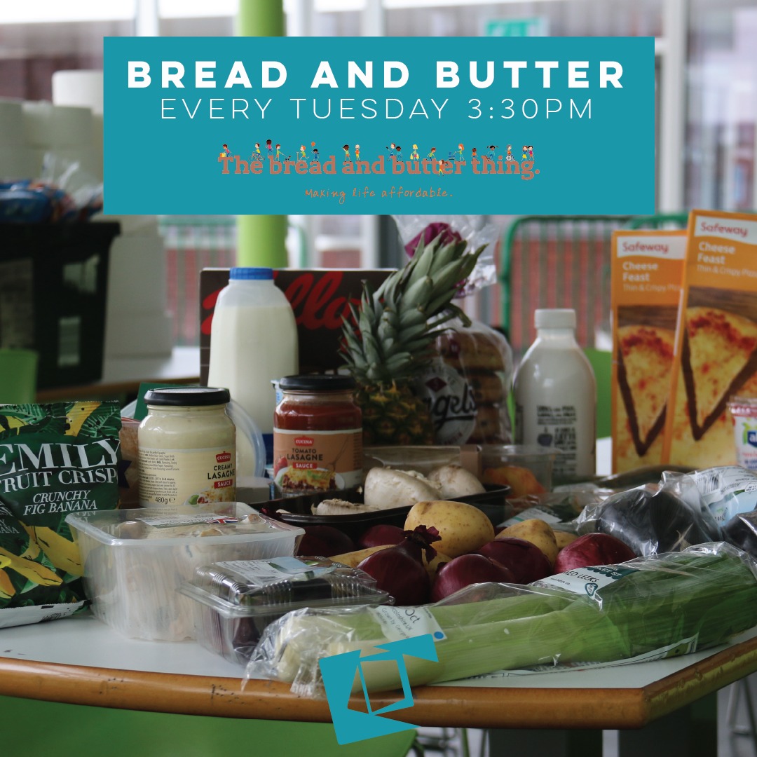 Just a reminder about The Bread and Butter Project!
Time: Every Tuesday, 3:30–4:00pm
Where: Manchester Communication Academy
Get 3 bags of shopping for just £8.50 – fresh, affordable, and supporting the community.