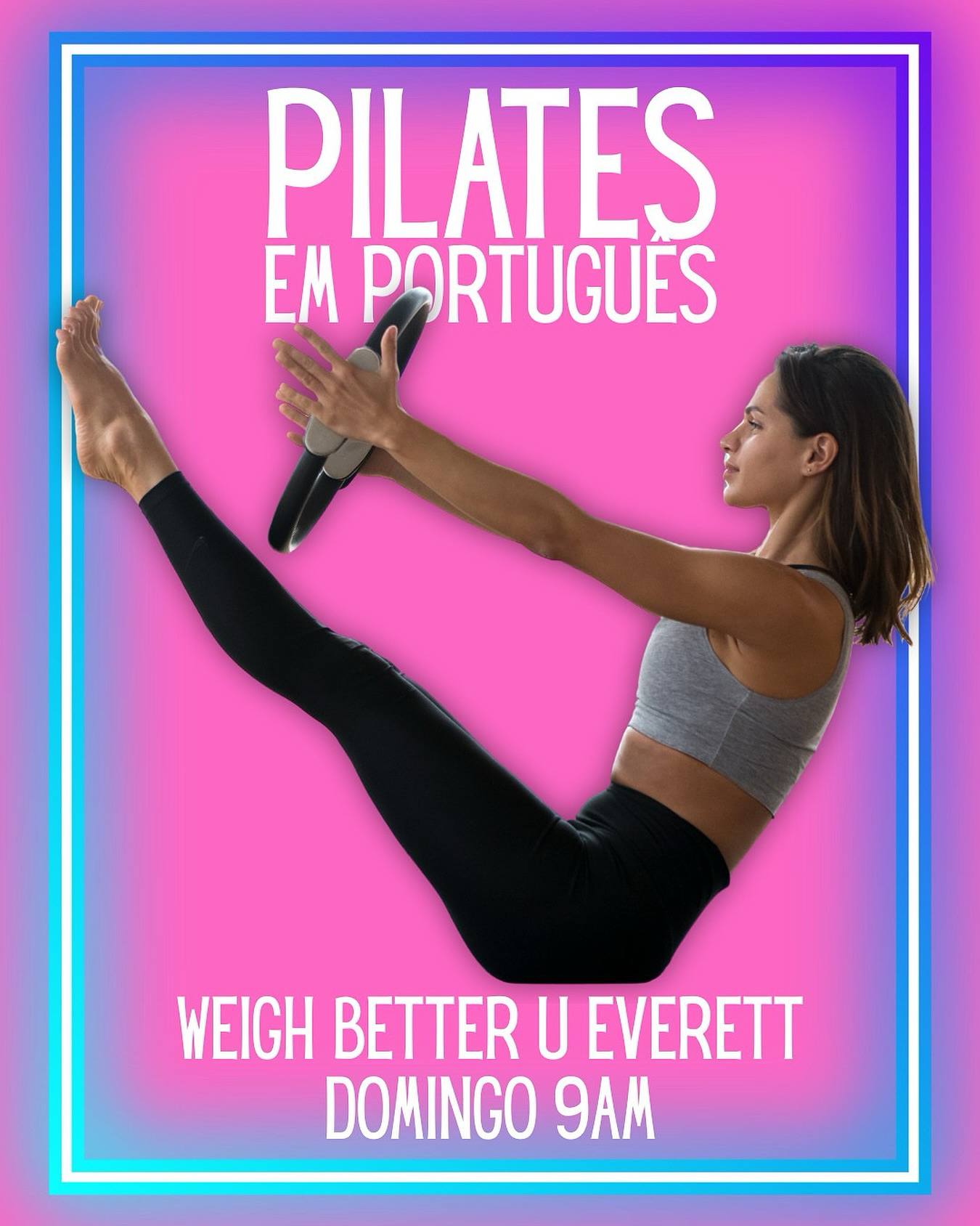 🧘♀️ FREE Mat Pilates Class in Portuguese – This Sunday at 9 AM!
Join us at Weigh Better U Fitness for a free Mat Pilates class taught in Portuguese – this Sunday at 9 AM!
📍 153B Main Street, Everett
📲 To reserve your spot (only 8 available!), download the GloFox app:
📱 App Store: https://apps.apple.com/us/app/glofox/id916224471
📱 Google Play: https://play.google.com/store/apps/details?id=com.glofoxadminapp&hl=en-US
Search: Weigh Better U Fitness Studio
🎁 Includes a free 1-week pass to try our other classes:
✅ 6 AM & 6 PM HIIT & Strength
✅ Lunchtime HIIT sessions
📩 Questions? DM us on Instagram: @weighbetteru