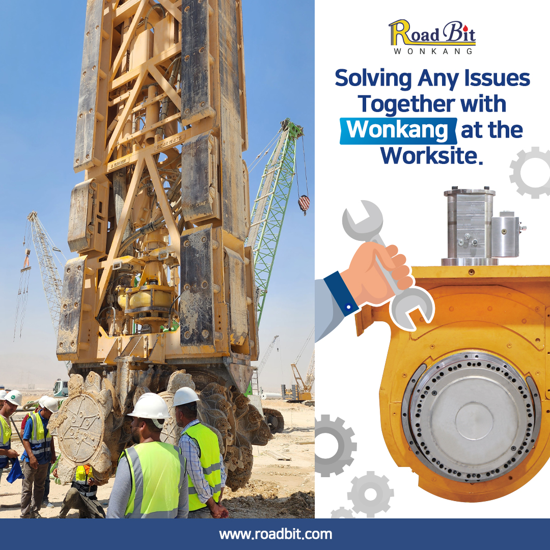 Solving Any Issues Together with Wonkang at the Worksite.
www.roadbit.com
#Diaphragmwall #Slurrywall #trenchcutter #BC30 #BC32 #BC35 #BC40 #cutterteeth #gearbox #mudpump #korea #wonkang #roadbit #cuttingwheel #BCF10 #BCF9 #spareparts #Mechanicalseals #Damper #Gearing #Complete #Assembly #roadheader #pick #tunneling #1500mm #bearing