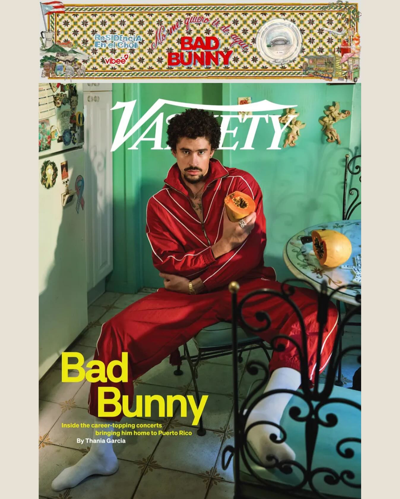 Bad Bunny is Variety’s cover star ahead of traveling home for his upcoming Puerto Rico residency! As a partner, Vibee is where to head for VIP packages AND an island takeover this summer that includes pool parties throughout San Juan and an immersive pop-up fan experience unlike any other celebrating the Latin icon.
