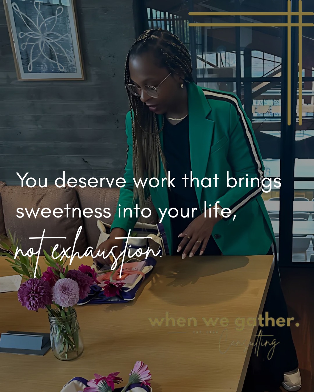 When I first read bell hooks’ Sisters of the Yam, the idea that “work makes life sweet” felt impossible to believe. How could work, especially as a Black woman, bring joy when it so often feels like a burden, filled with caregiving and under appreciated labor?
But hooks’ perspective challenged me. She taught me that any task becomes sacred when we do it mindfully and with care. It’s about shifting from work as a means to an end to seeing it as a reflection of our values and identity.
As Black women, we often overextend ourselves, losing joy in the process. Dr. LeAnna Majors and I want to encourage you to lead with intention and care, both for your work and yourself. You deserve work that brings sweetness into your life, not exhaustion.
If you’re ready to embrace leadership that honors your well-being, let’s explore how coaching can help you find balance and joy.