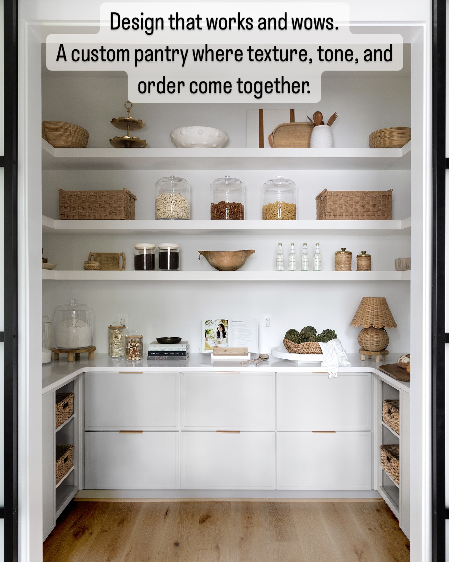 Intentional design meets everyday function.
This custom pantry blends natural textures with smart storage solutions, creating a serene and streamlined space that’s both practical and beautiful.
We believe even the most hardworking spaces deserve thoughtful design.
Save this for your dream home mood board. ✨
#ShoAndCo #PantryDesign #InteriorDesignInspo #CustomCabinetry #NeutralAesthetic #OrganizedHome #PantryOrganization #LuxuryDesign #HomeDesignIdeas #FunctionalBeauty